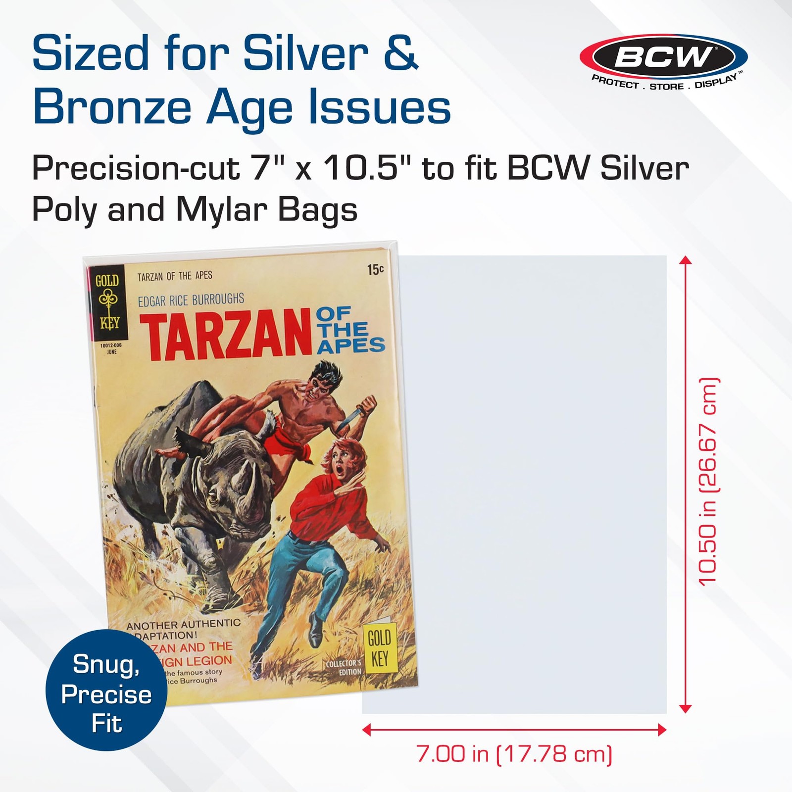 Silver Age Backing Boards – 1 Pack (100 Total) | Certified Acid-Free, 7×10.5 Inc