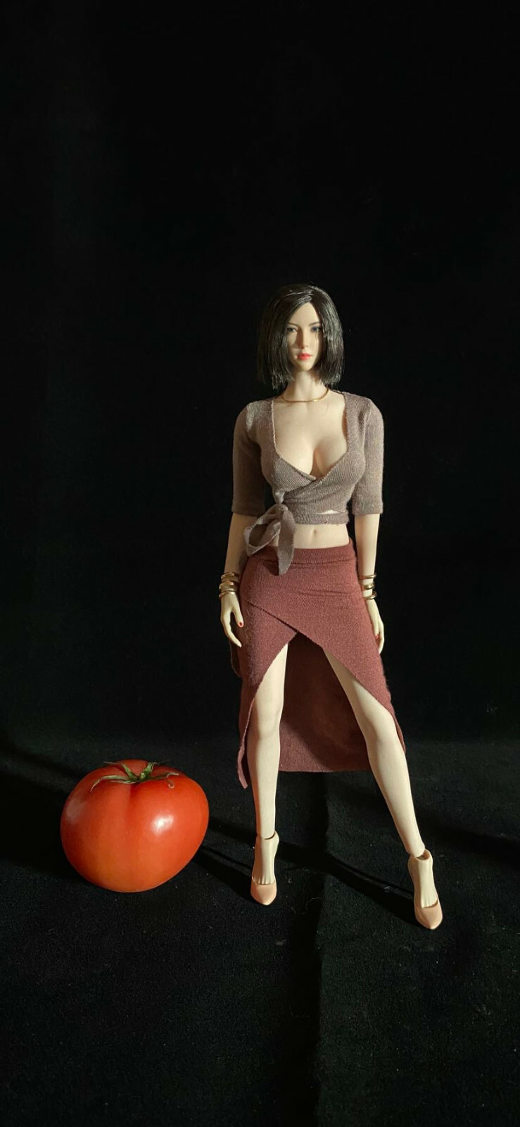 1/6 Female Outfit Costume Sexy Tops Dress Set For 12” PH TBL Figure Body
