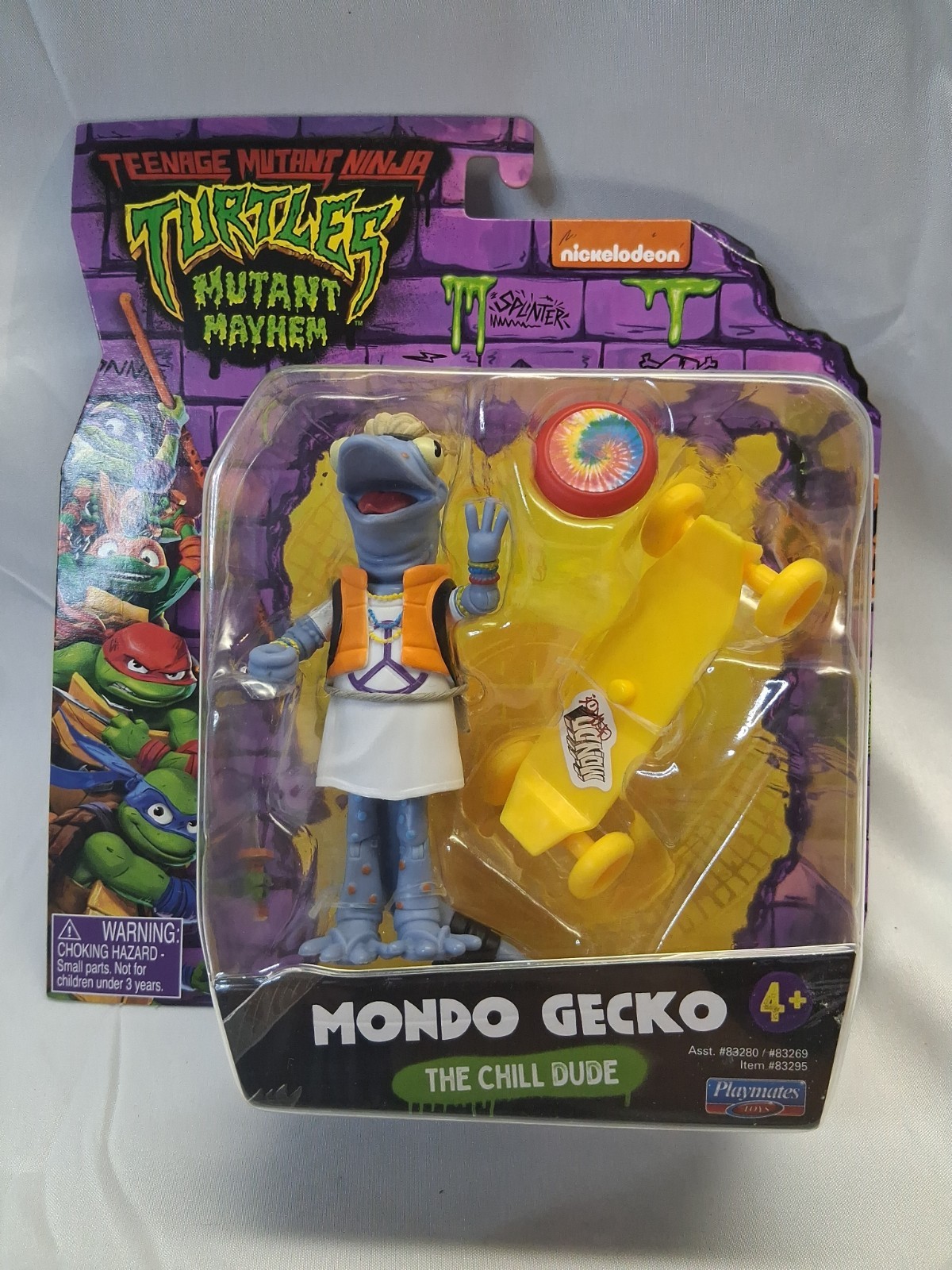 Playmates Toys TMNT Mutant Mayhem Mondo Gecko 4.5 in Action Figure