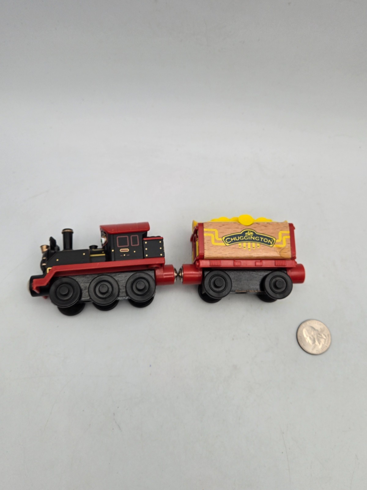 Chuggington Wooden Railway Train Engine – Old Puffer Pete & Musical Car Lot x2