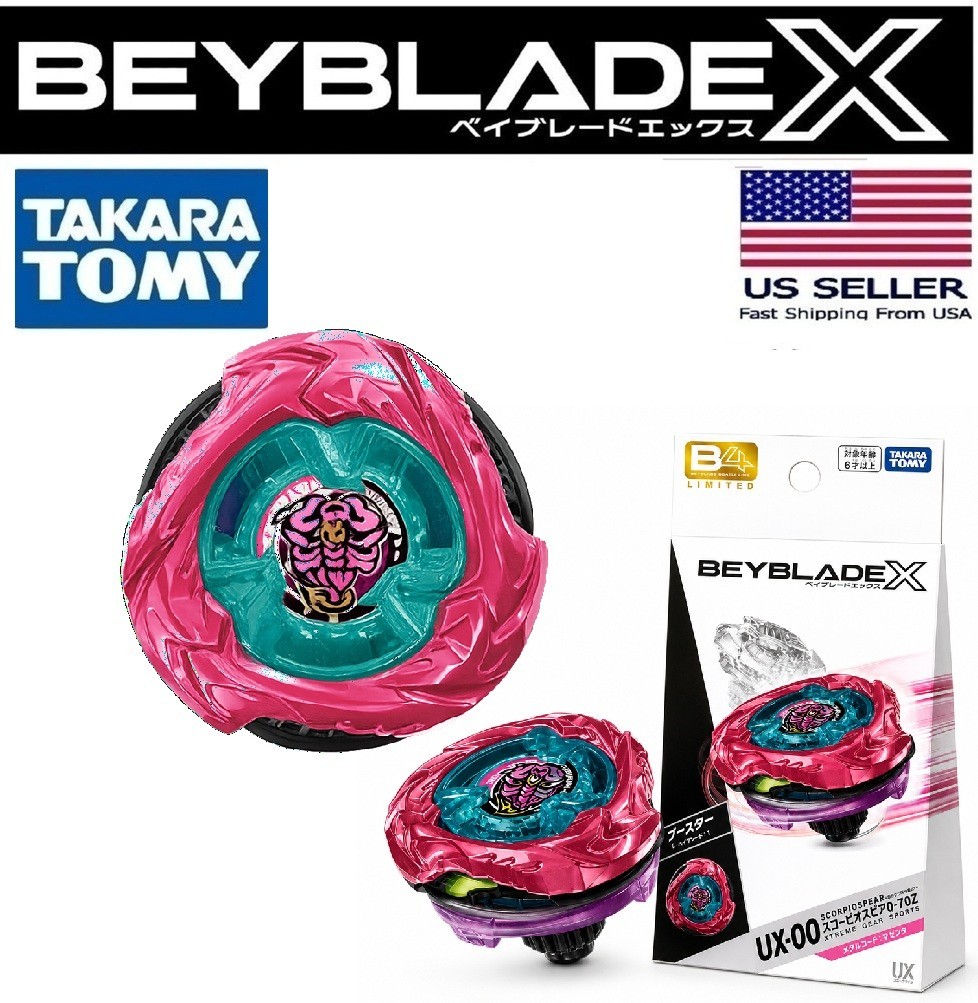 Beyblade X UX-00 B4 Scorpio Spear 0-70Z Metal Coat Magenta US Seller