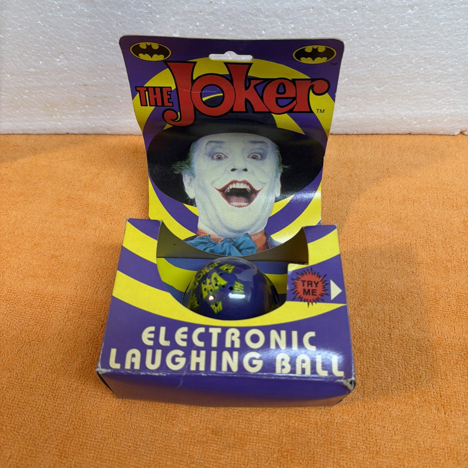 1989 THE JOKER ELECTRONIC LAUGHING BALL NICHOLSON BATMAN MOVIE HYMAN (untested)