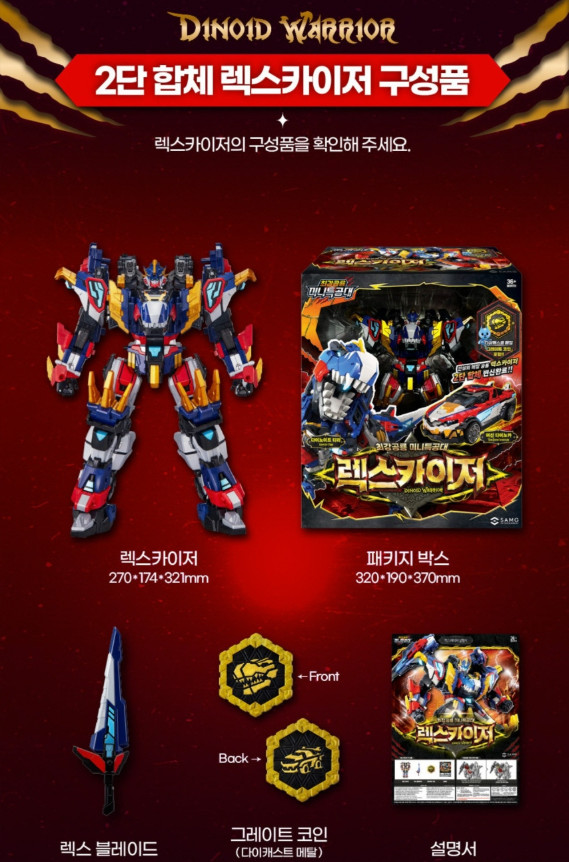 Miniforce Dinoid Warrior REX KAISER D6 D7 D9 Great Integration Robot full set