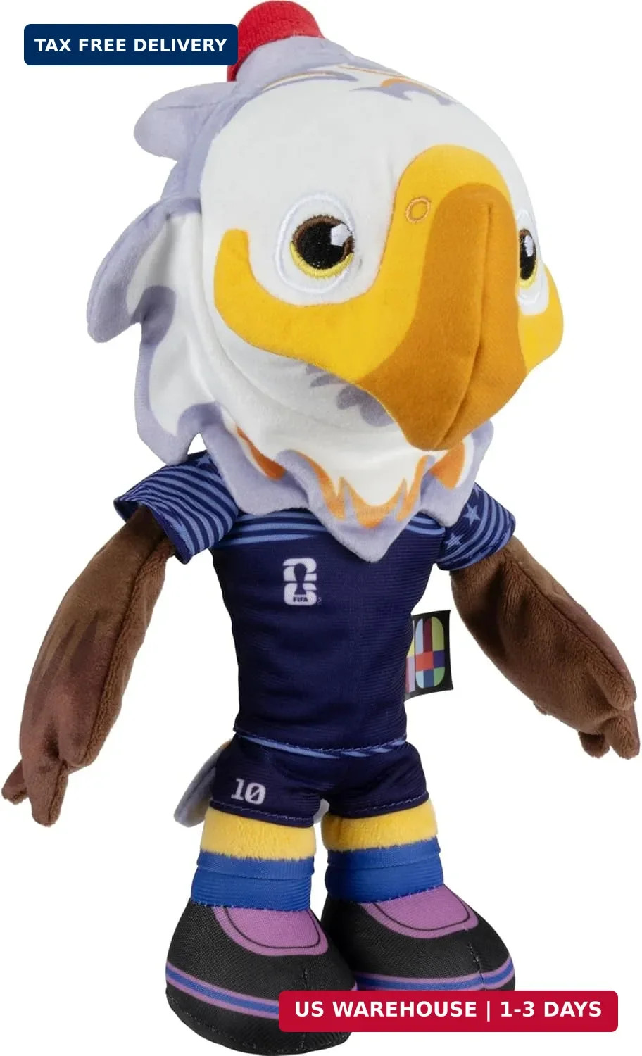 Jazwares FIFA® World Cup 2026 USA 8-Inch Plush – Official Clutch™ Bald Eagle Mas