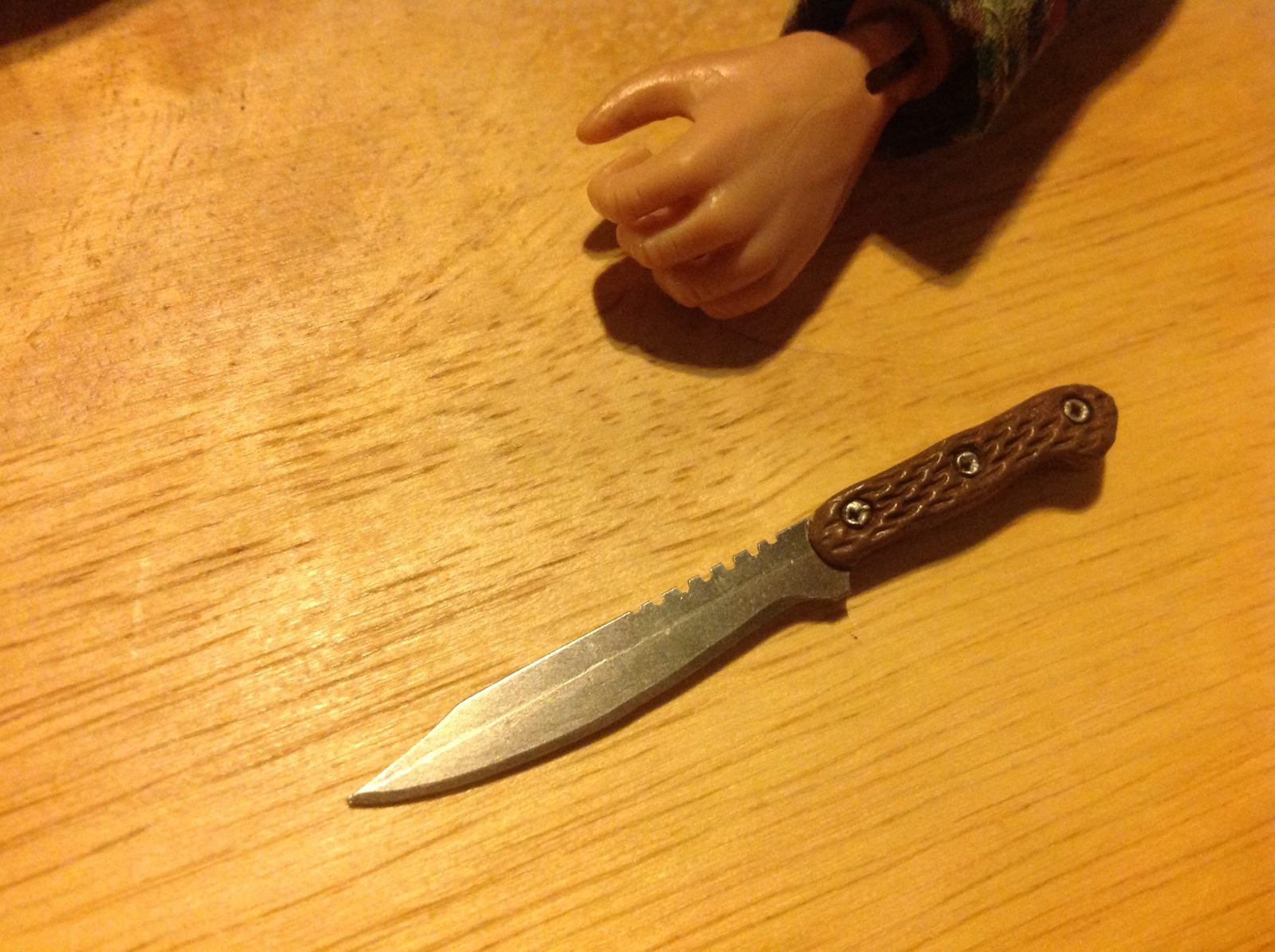 1:6 Scale Hand Crafted Miniature Steel Tactical Combat Knife #7 By Auret