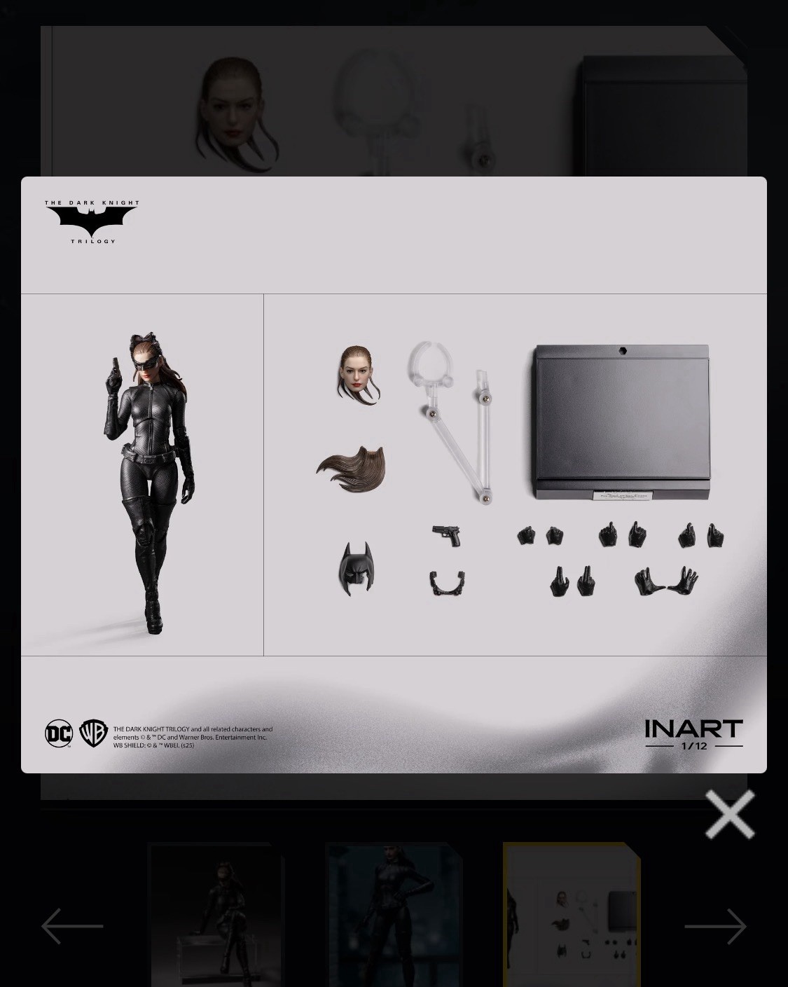 InArt DC Comics Dark Knight Rises Catwoman 1/12 M0002 US Seller Anne Hathaway
