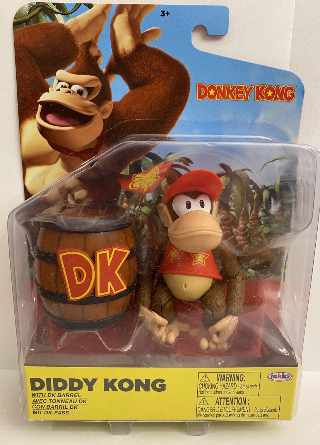 Nintendo Donkey Kong: 4″ Diddy Kong with DK Barrel Action Figure 🆕