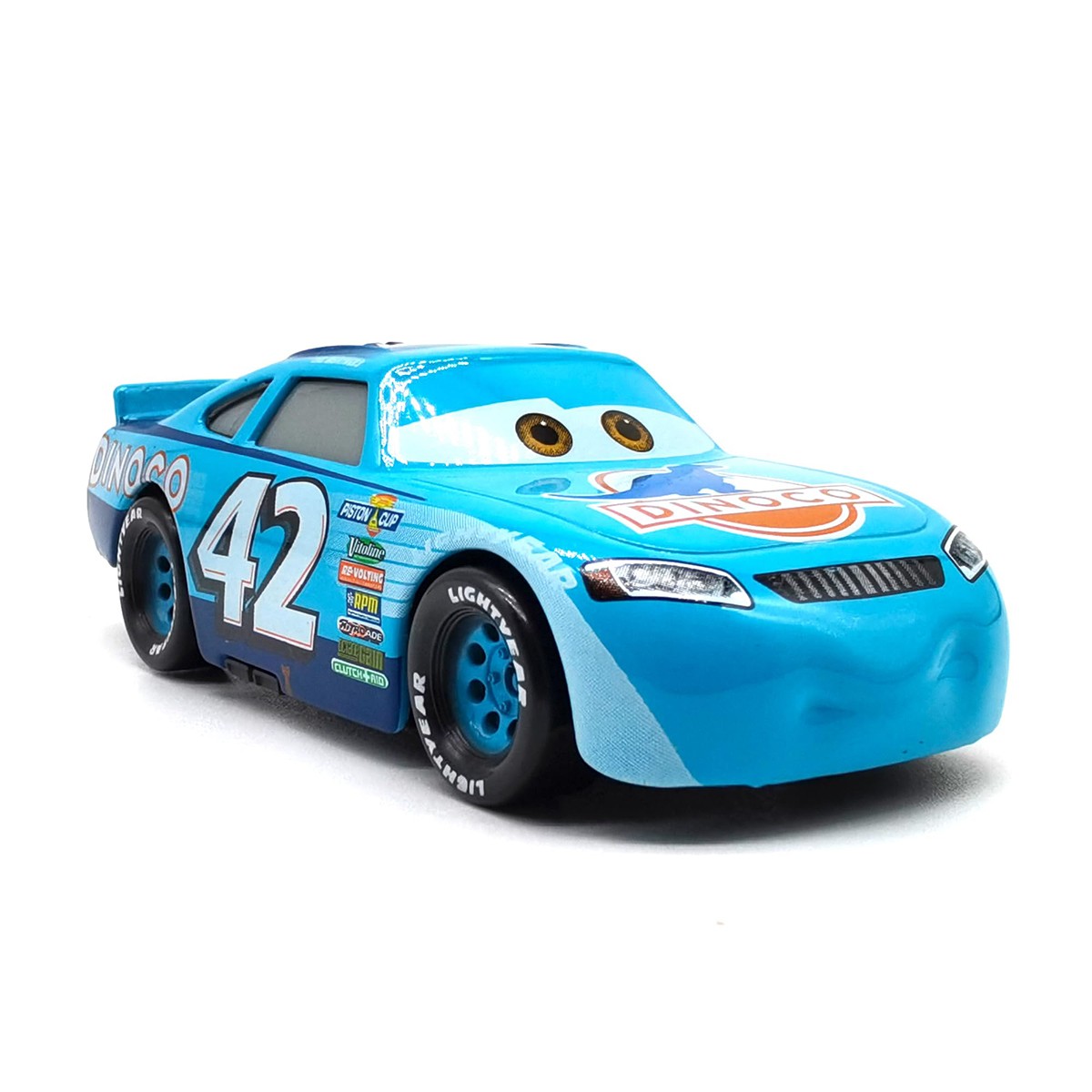 Disney Pixar Cars NO.42 Carl Weathers Mack Hauler Truck+Car 1:55 Diecast Toys~