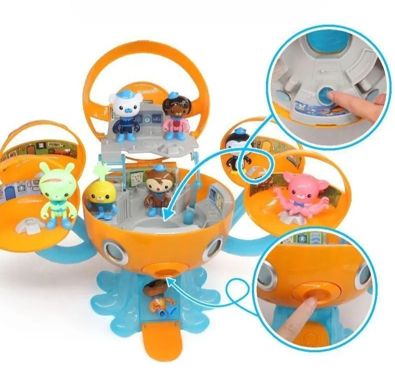 Octonauts Sound And Light Octopod Castle, Adventure Playset + 8 Figures Toys