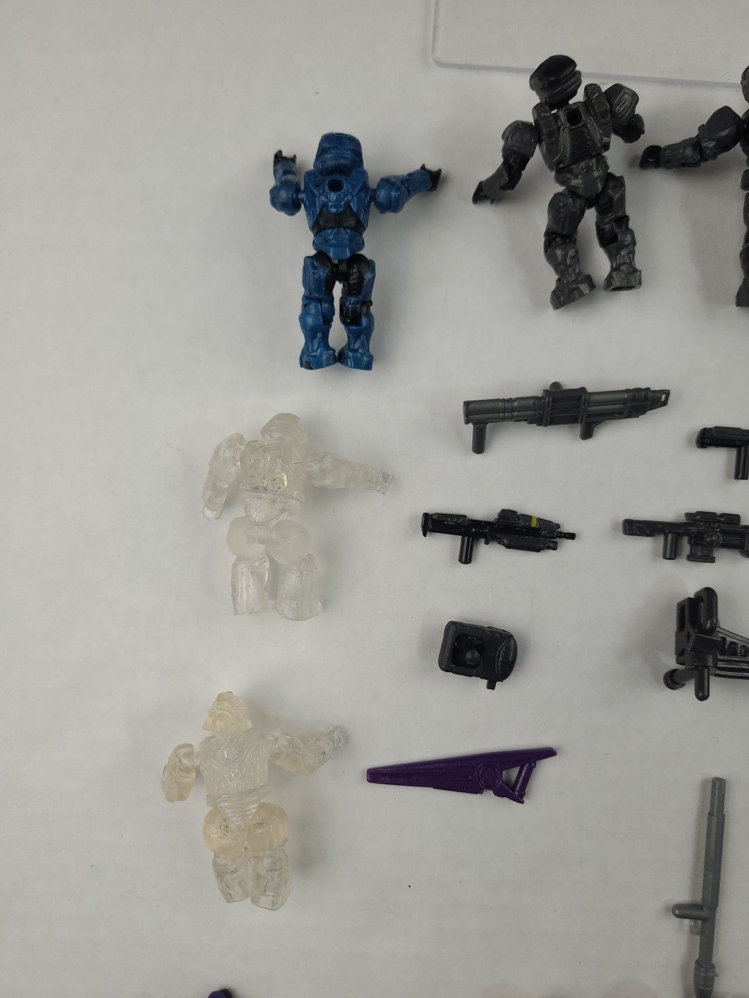HALO MEGA CONSTRUX BLOKS LOT Figures Weapons Translucent Soldier Red Orange