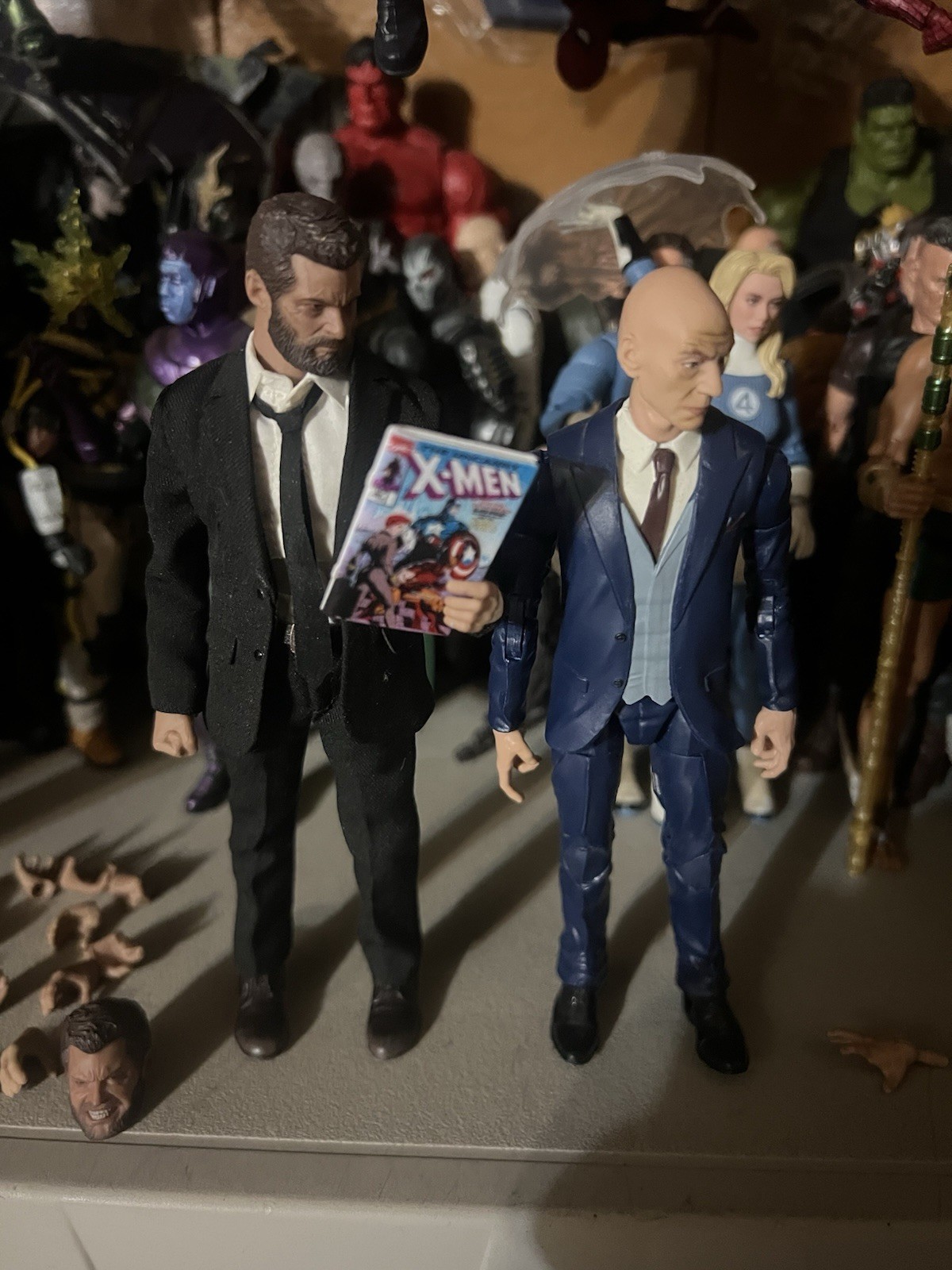 Wolverine “Logan” and Professor X 1:12 Scale Action Figures