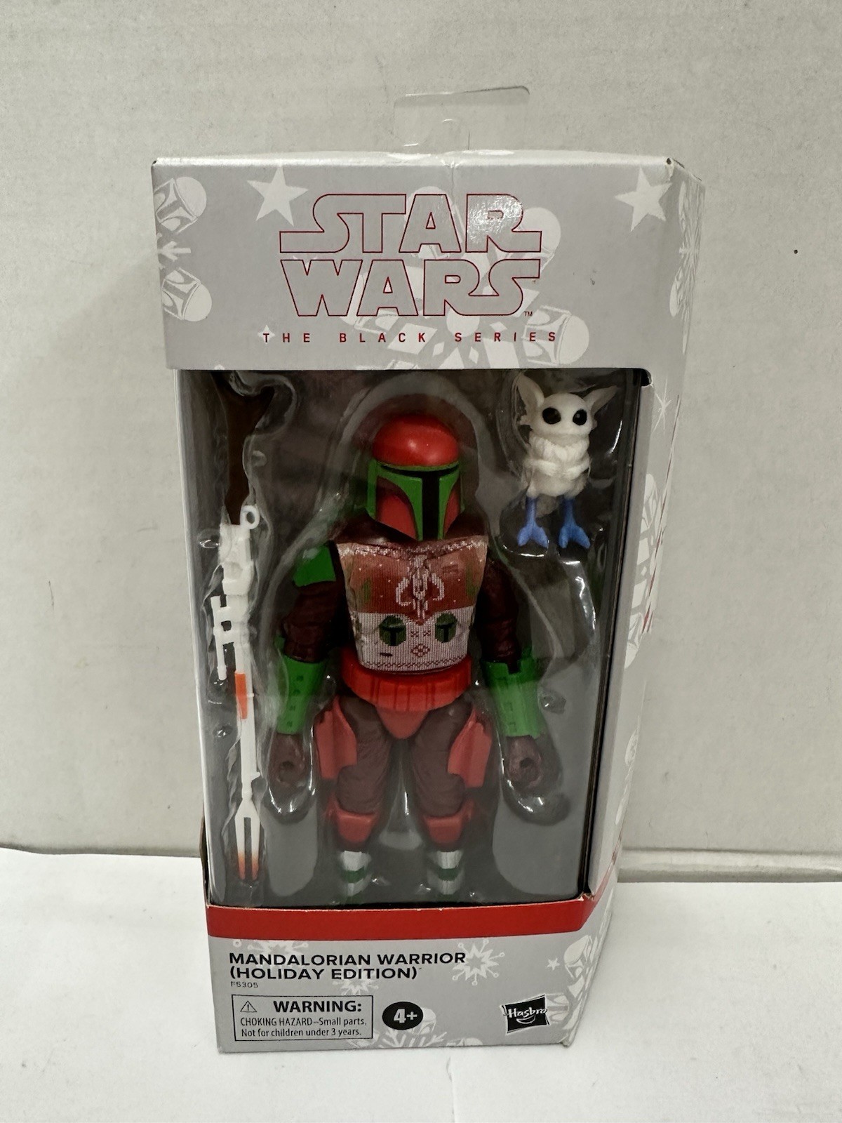 Star Wars Hasbro Black Series Action Figure Mandalorian Warrior Holiday Edition