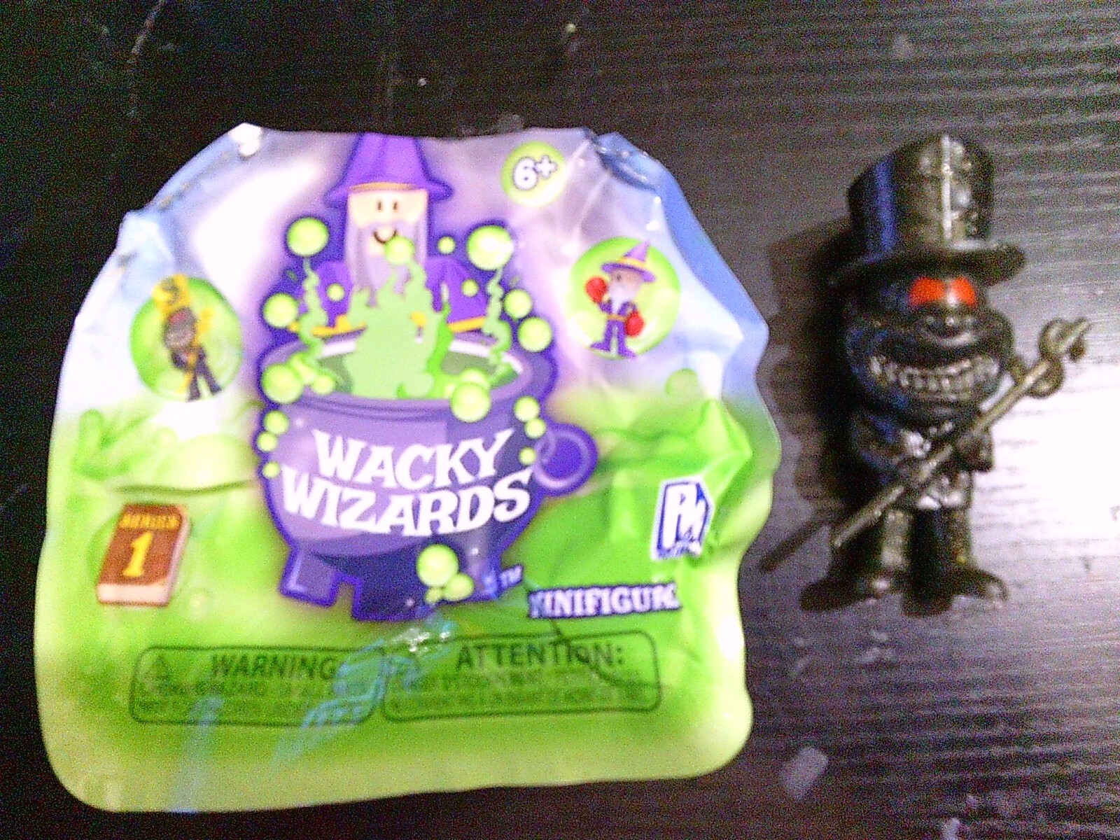NEW Wacky Wizard mini figure series 1 BLACK PHATMOJO HARD TO FIND