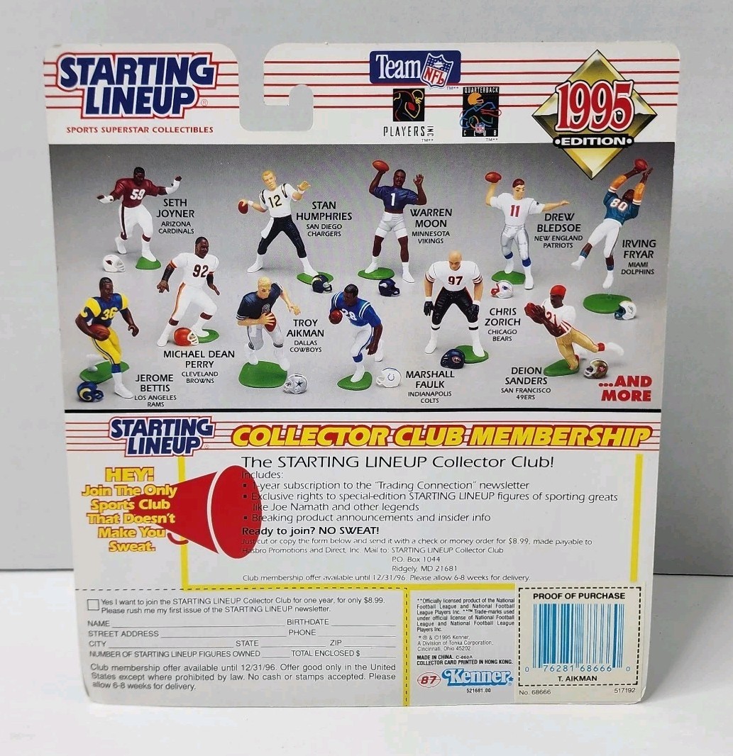 Starting Lineup [SLU] 1995 Edition Lot/Bundle – Montana/Faulk/Aikman/Marino/Etc.