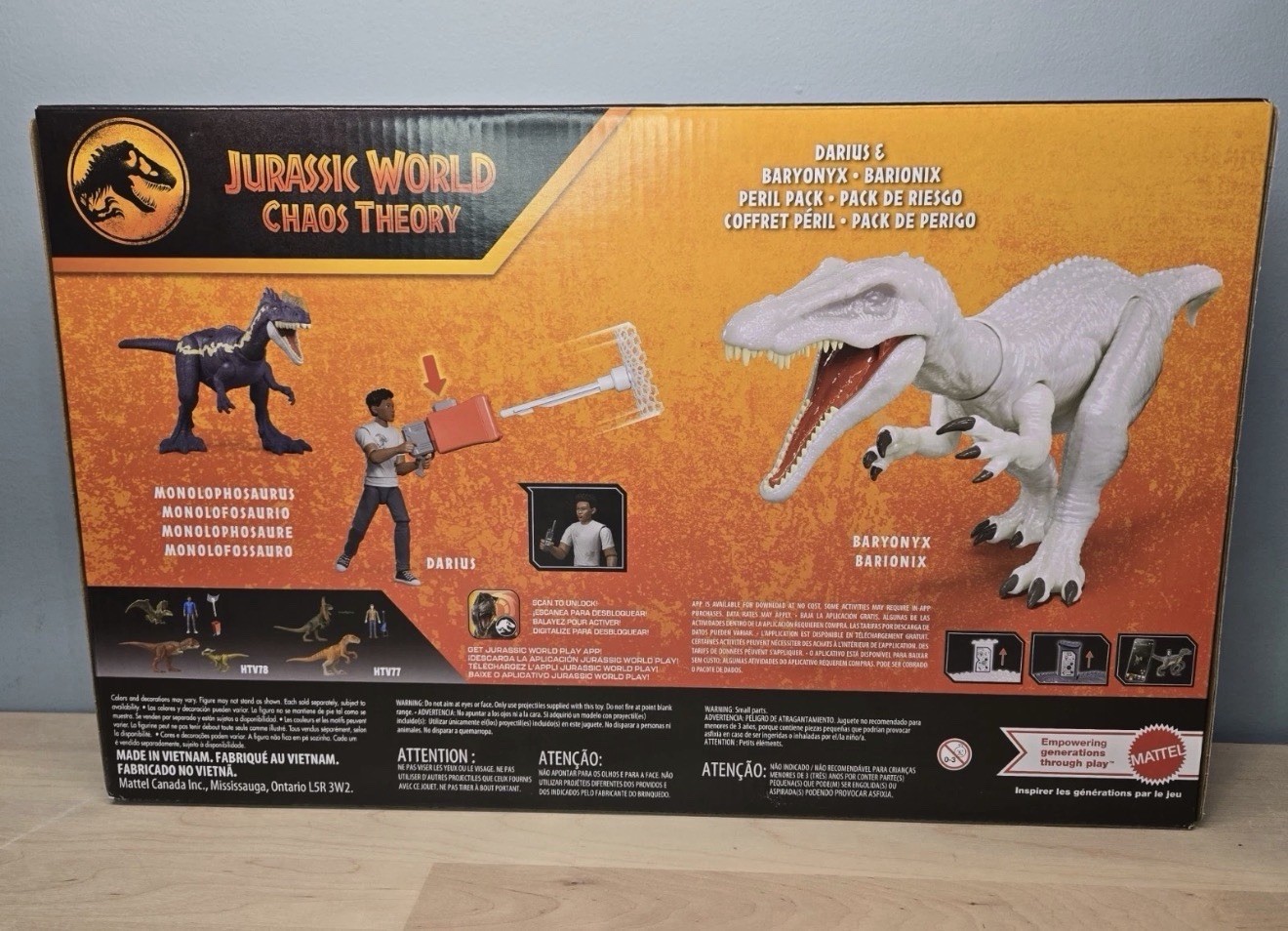 Jurassic World Chaos Theory Darius & Baryonyx & Monolophosaurus Action Figure
