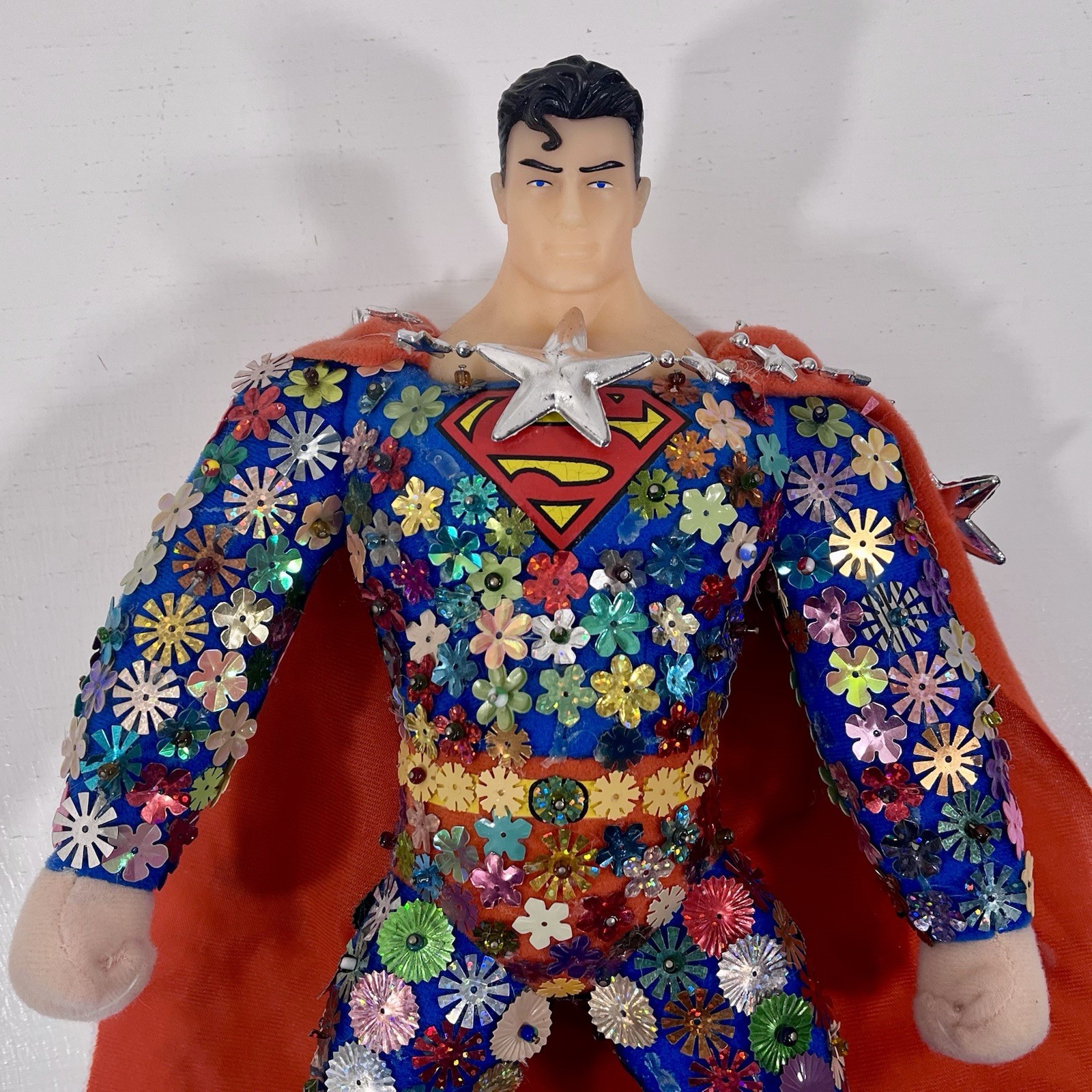 Custom 90’s Superman 16” Plush Toy Rare 1/1 OOAK Handmade Vintage Gay Art Doll💙