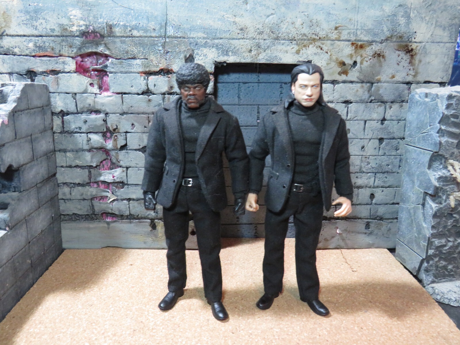 Custom painted head for Pulp Fiction’s “Jules” (Sam L Jackson) 1/12 kit bash