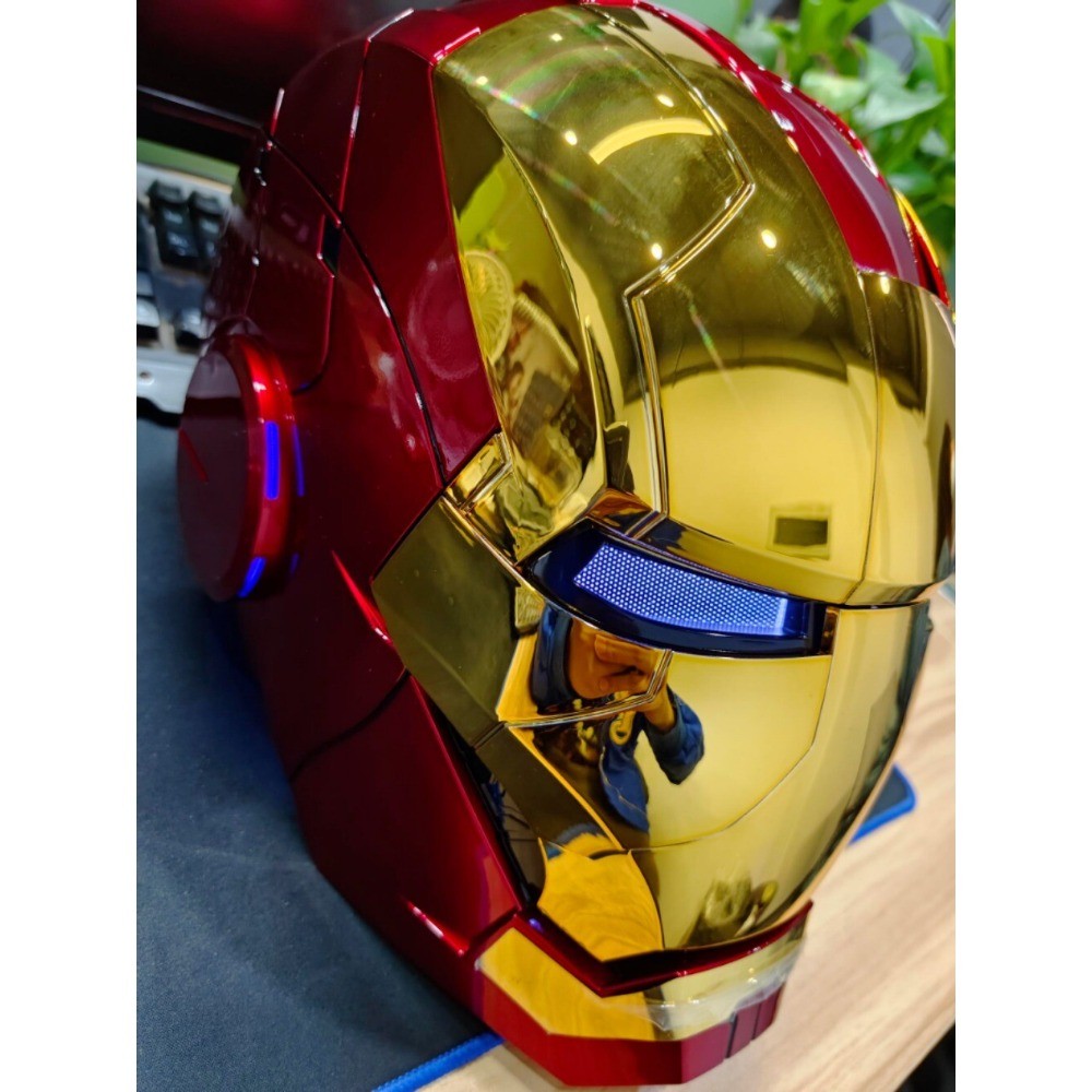 Autoking Iron Man Mk5 1:1 Helmet Wearable Voice-control Mask Cosplay Silver/Gold
