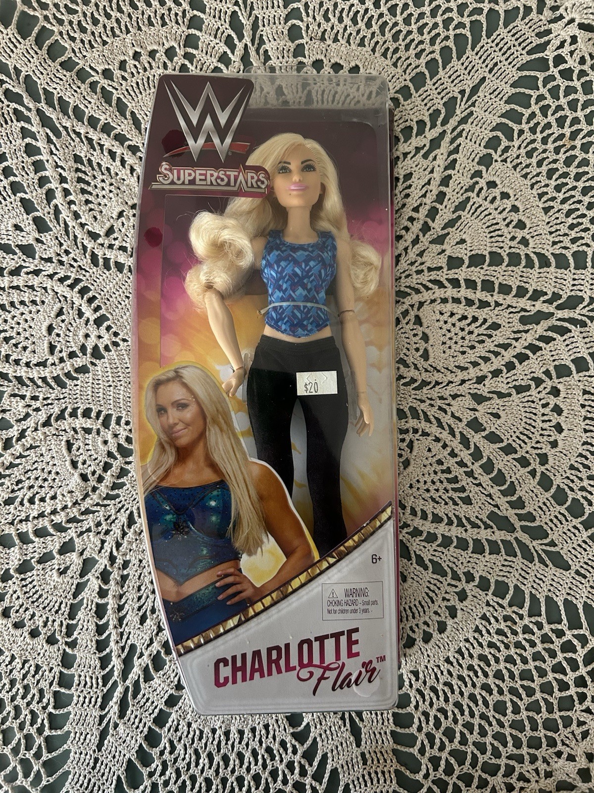 WWE SUPERSTARS Charlotte Flair 12″ Articulated Doll 2017 NIB
