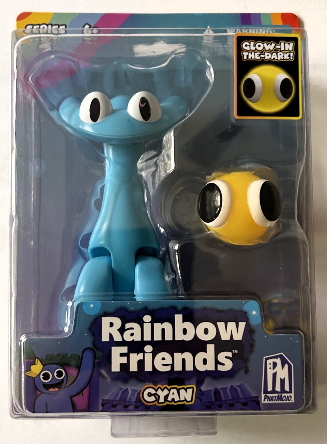 Rainbow Friends Cyan Action Figure 5″ Tall – New in Box! Rare