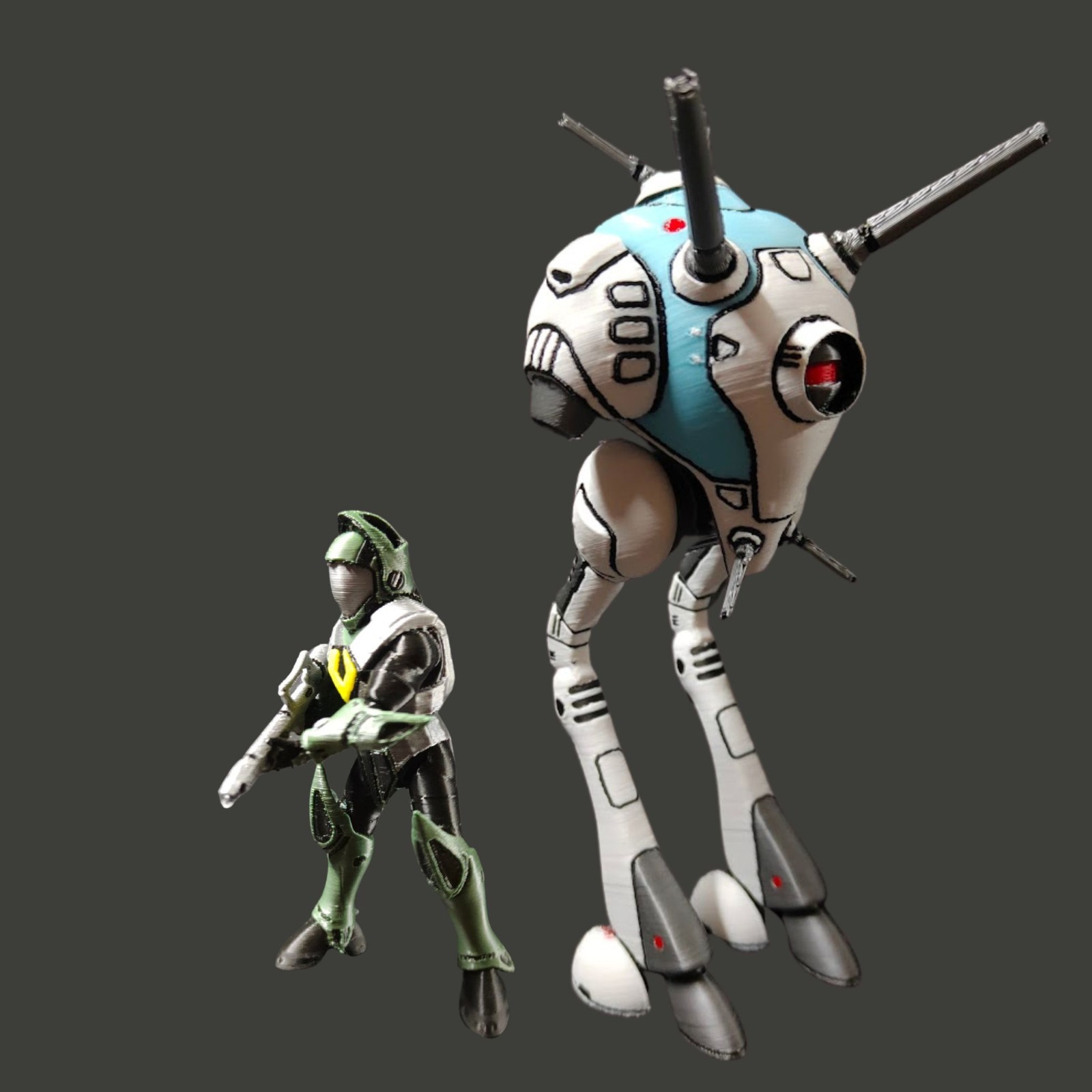 Battle pod and a Zentraedi Soldier 1/100 Scale Full Color Robotech Macross
