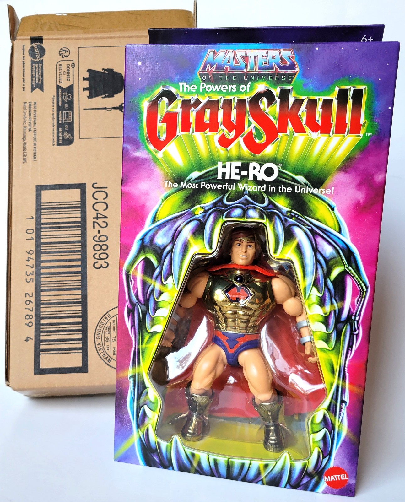 Masters of the Universe Origins He-Ro Gray Mattel Creations powers of grayskull