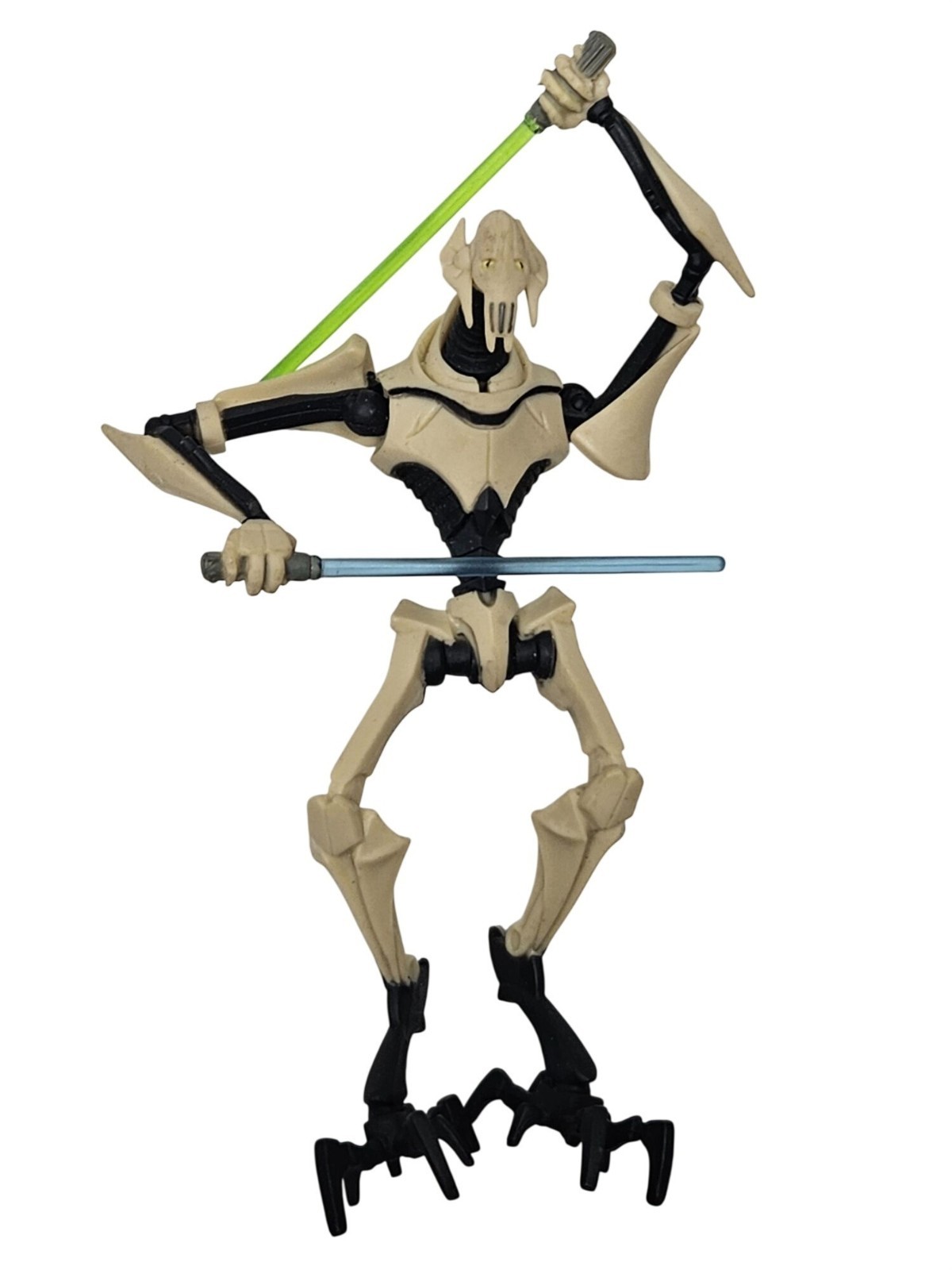 2008 Basic Fun Star Wars General Grievous Lightsabers Bendable Figure 5″
