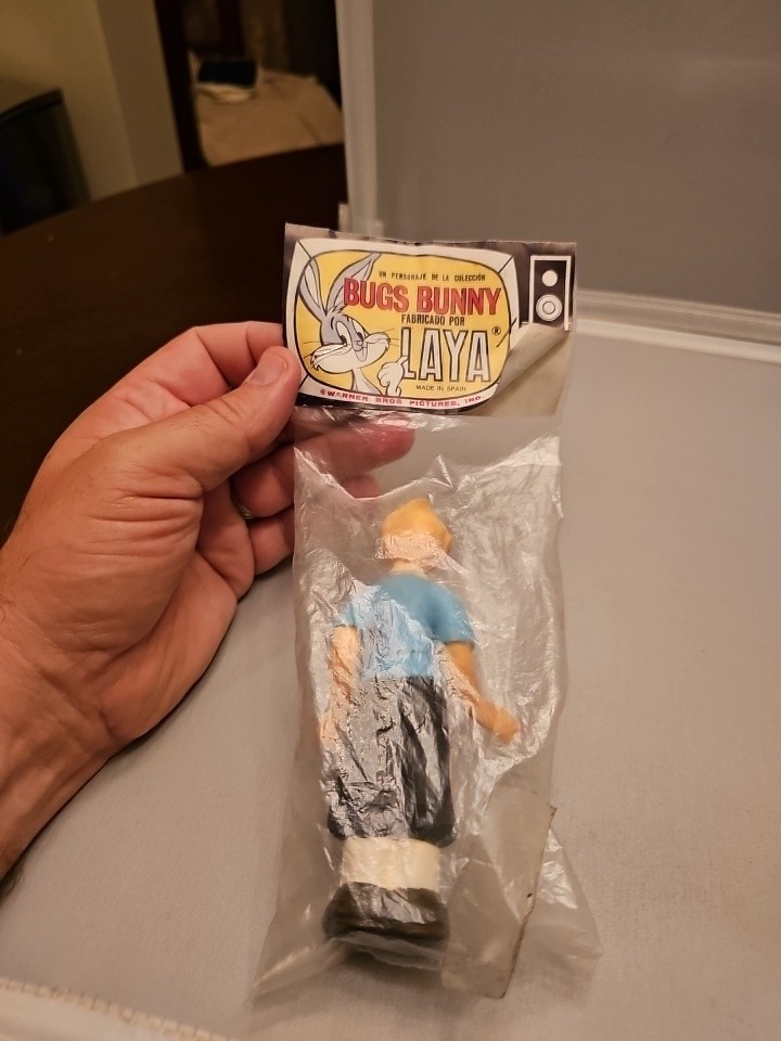 TINTIN TV SHOW SQUEEZE TOYS, LAYA SPAIN, NEW IN BAG, BUT SOME DAMAGE, SEE PICS