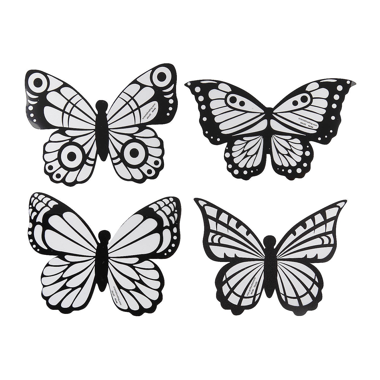 Fun Express Printed Acetate Butterflies Coloring Sheets – 24 Pc
