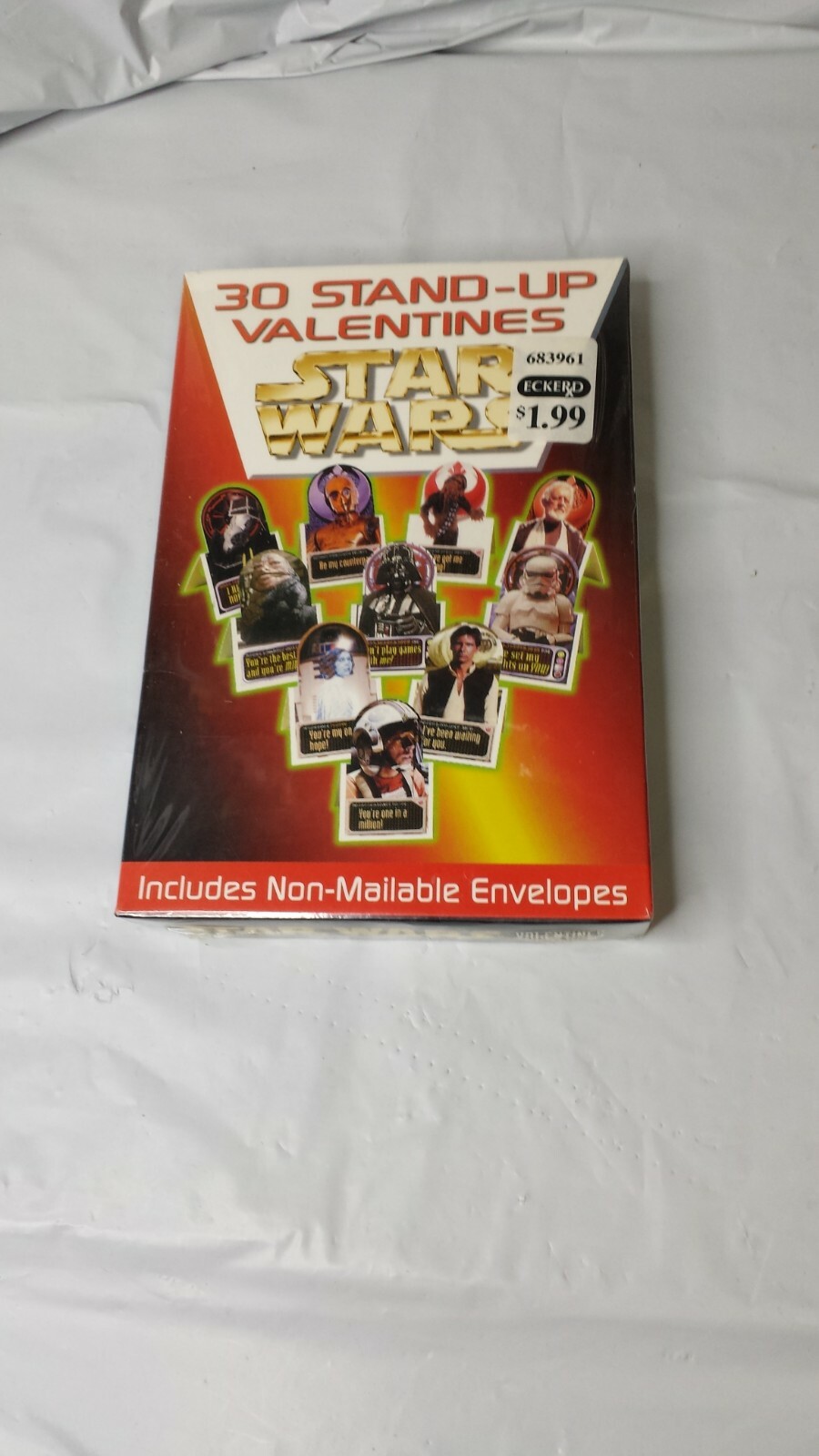 New Star Wars 30 Stand-up Valentines Day Cards Factory Sealed 1997 vintage