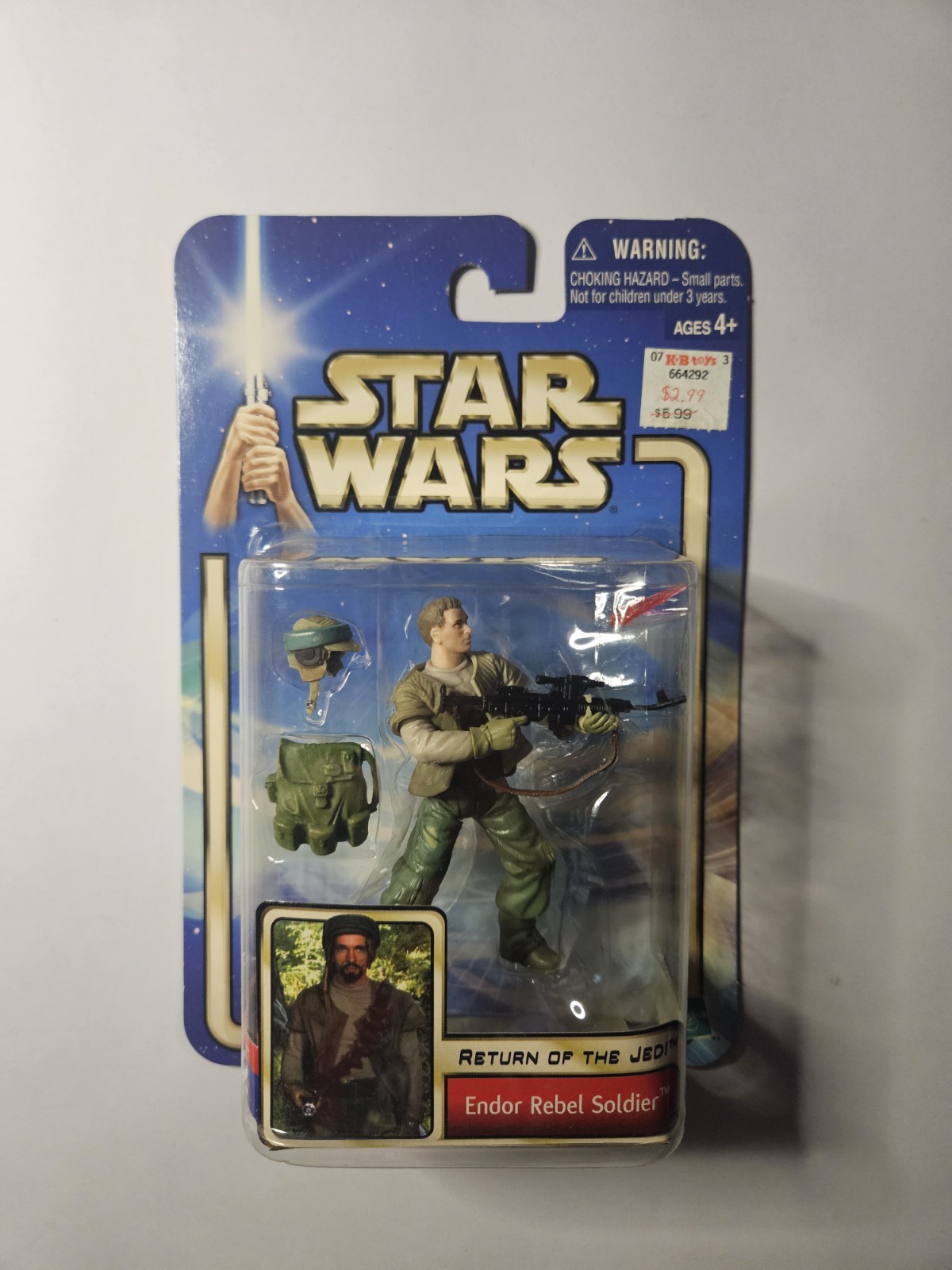 Hasbro Star Wars Return Of The Jedi Endor Rebel Soldier 02 #33 Light Hair NIB