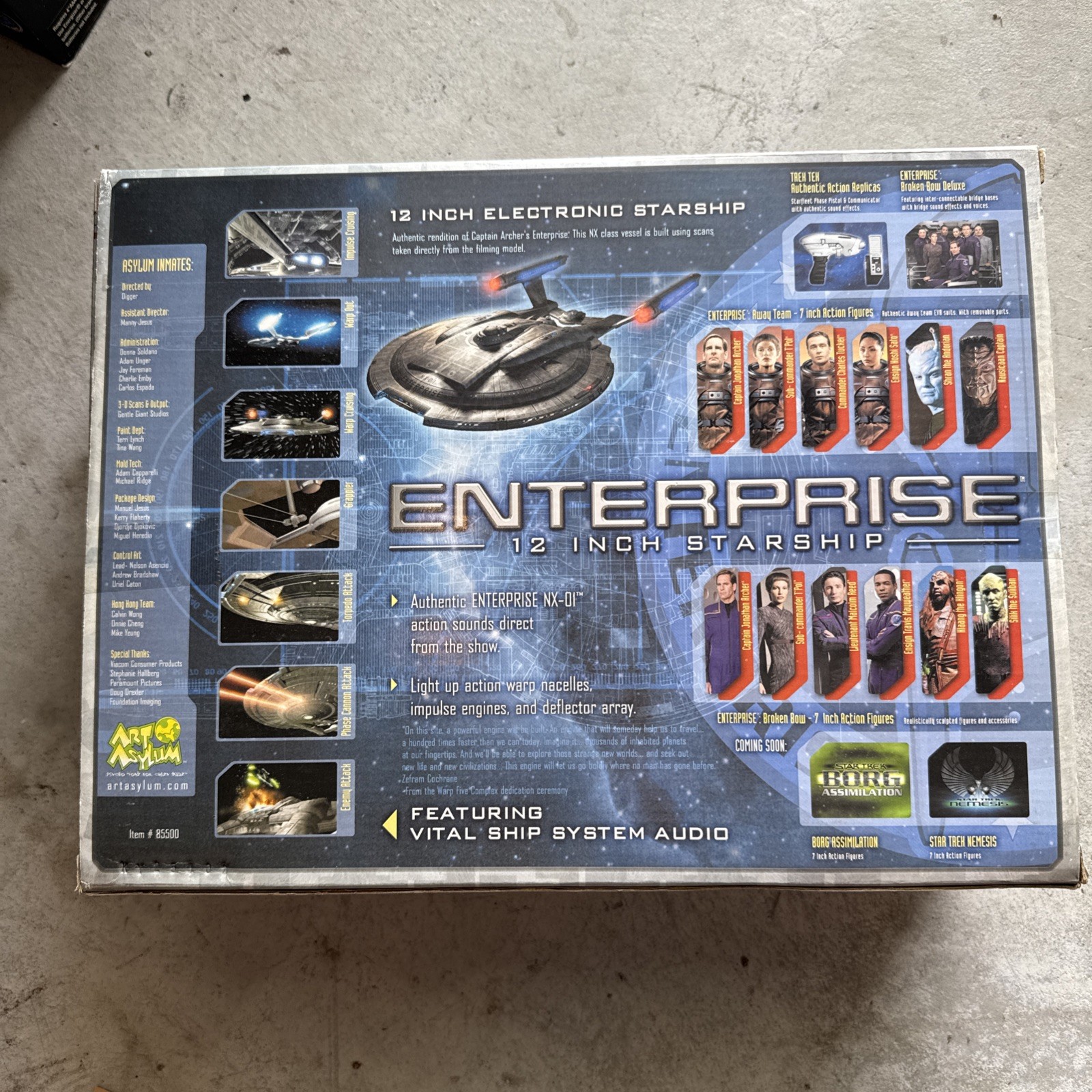 2002 Art Asylum Enterprise NX-01 12 Inch Starship Star Trek Complete In Box