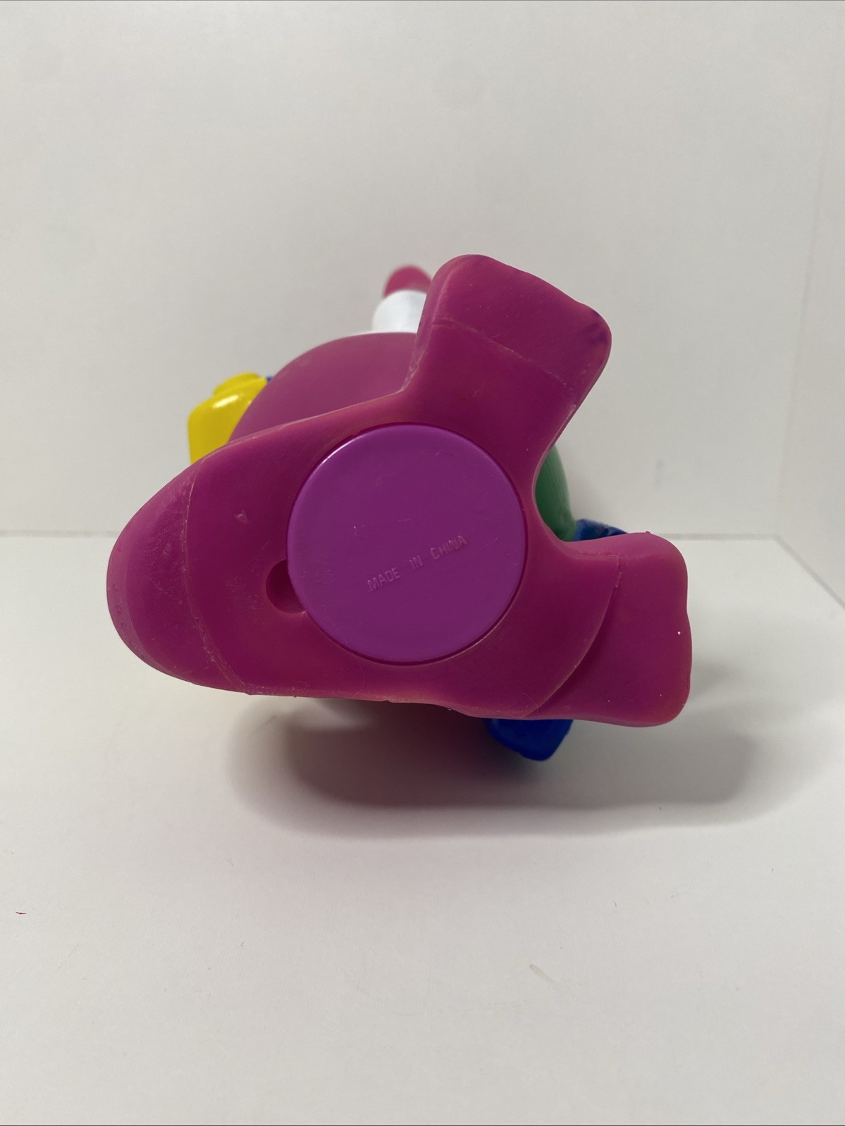 Vtg 1992 Lyons Group 7″ Barney Purple Dinosaur Coin Piggy Bank Back to School