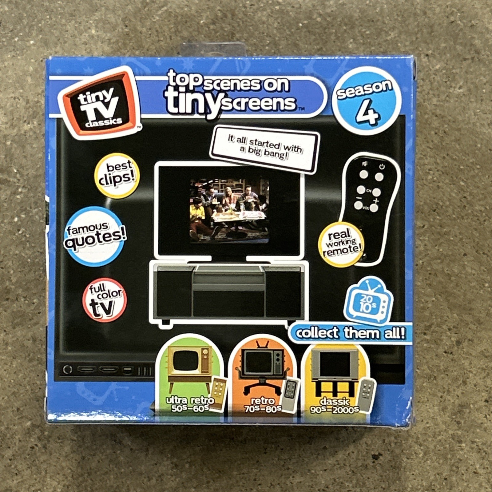 Big Bang Theory Tiny TV Classics Real Working TV & Remote Arcade Toys Brand New!
