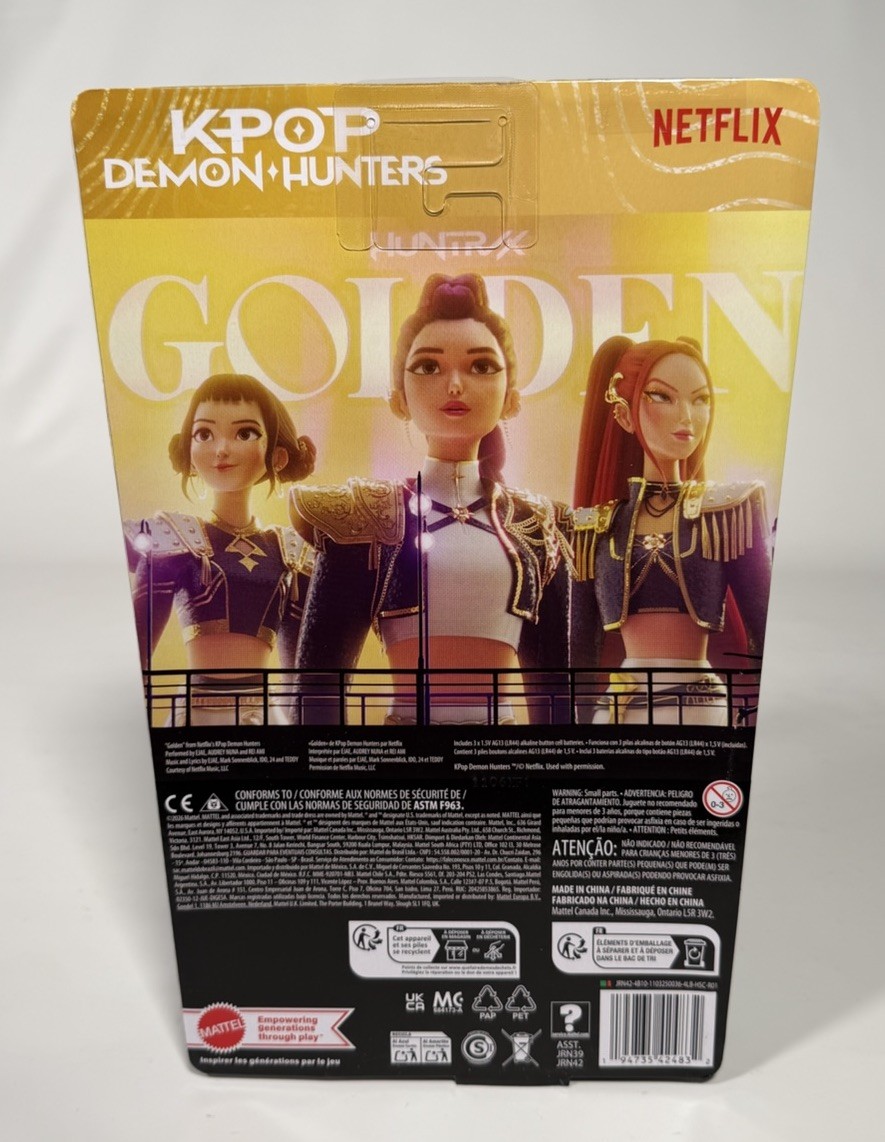 IN HAND KPop Demon Hunters HUNTR/X Mattel Zoey Golden Singing Doll