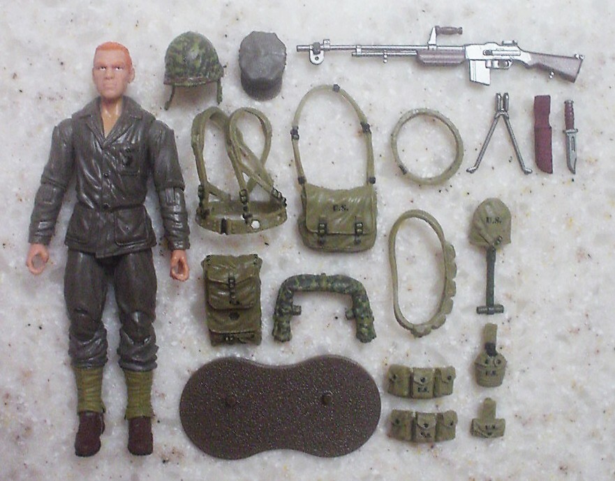 US MARINE BAR GUNNER Marauder Task Force WWII MTF 4″ figure accessories GI Joe