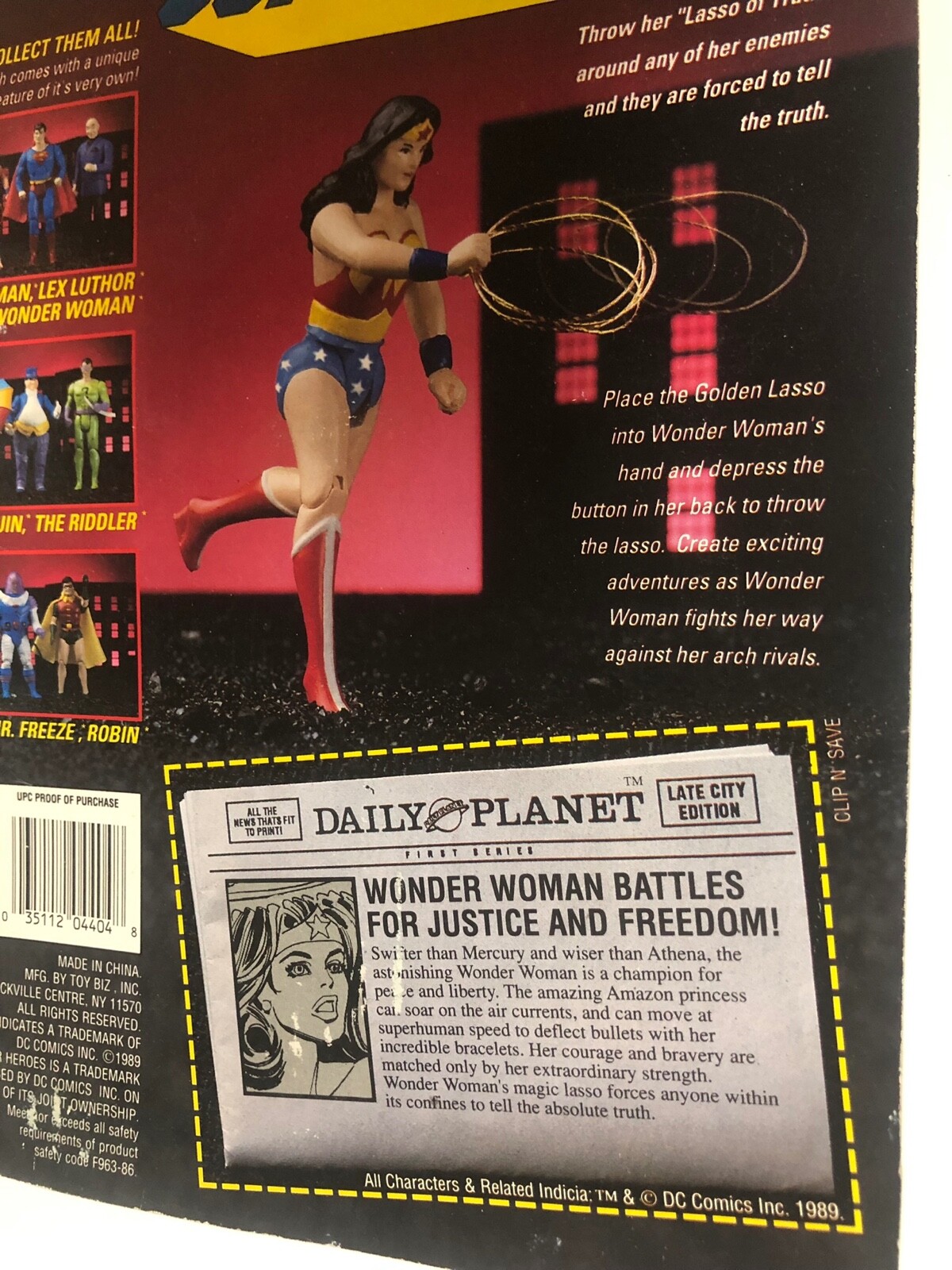 VTG 80s 90s Toybiz Wonder Woman MOC MIB DC Comics Super Heroes movie TV Figure