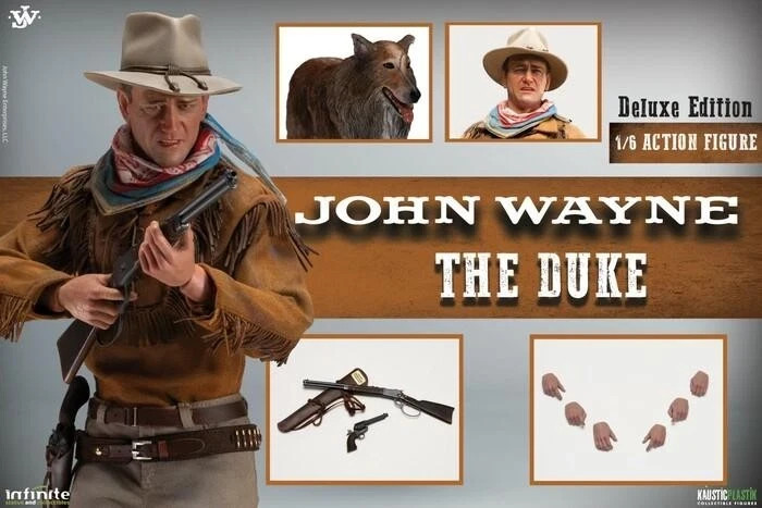 Sideshow THE DUKE John Wayne & Dog Sam Deluxe Action Figure Scale 1/6
