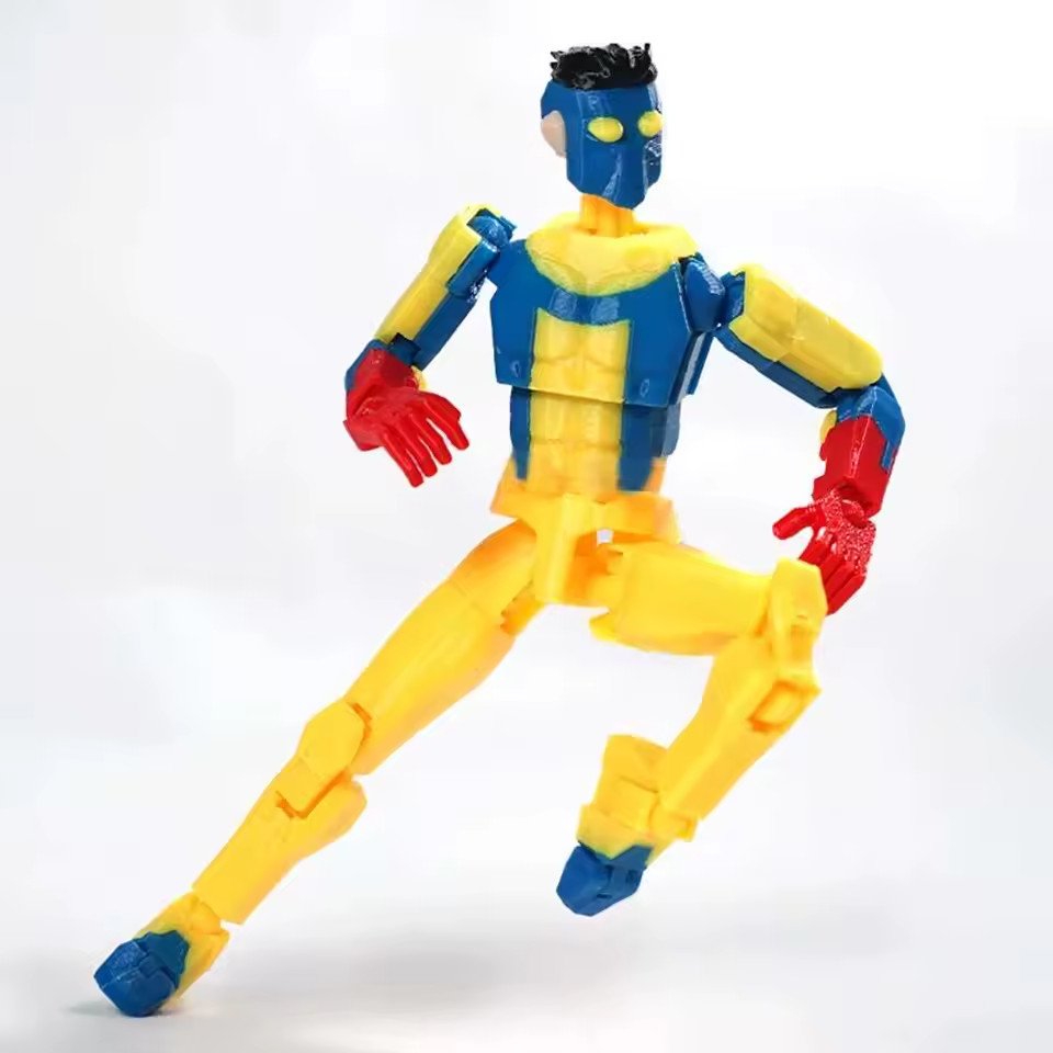 3D Printed Invincible Superhero Action Figures with Articulatable Limbs