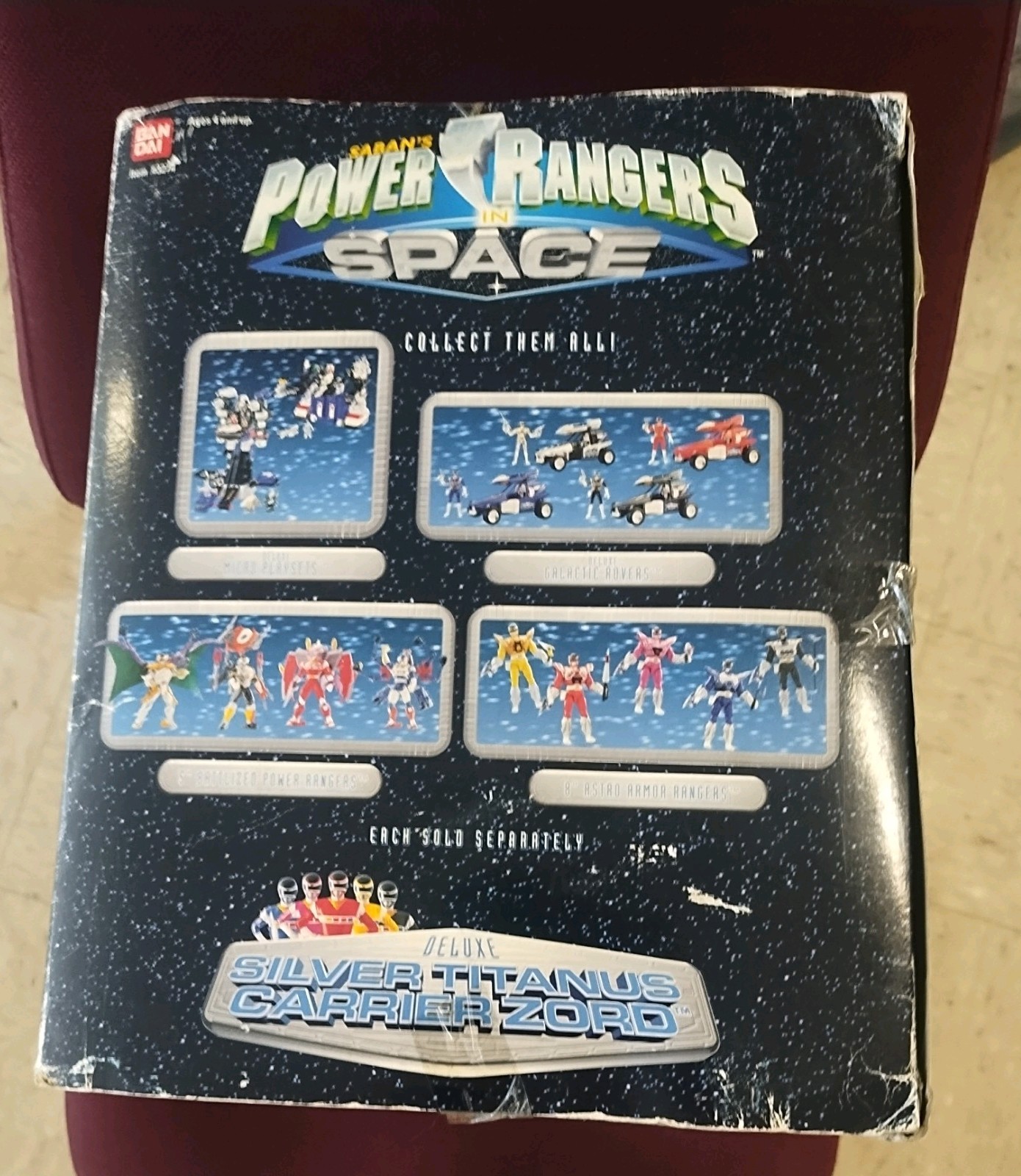 Power Rangers In Space Silver Titanus Carrier Zord with Damaged Box (As-Is)