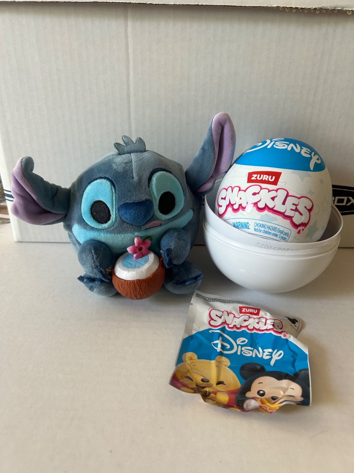 Disney Snackles 5” Mystery Plush *YOU PICK* Mickey Stitch Pooh Olaf & More