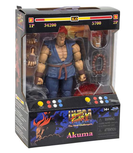 Street Fighter Akuma Action Figure 6 Inch Player 1 Jada Toys Academy AUTHENTIC