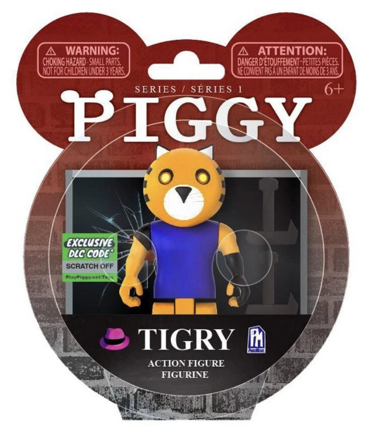 Piggy Tigry Action Figure 3.5″ Series 1, Includes Dlc Items, Roblox series 1