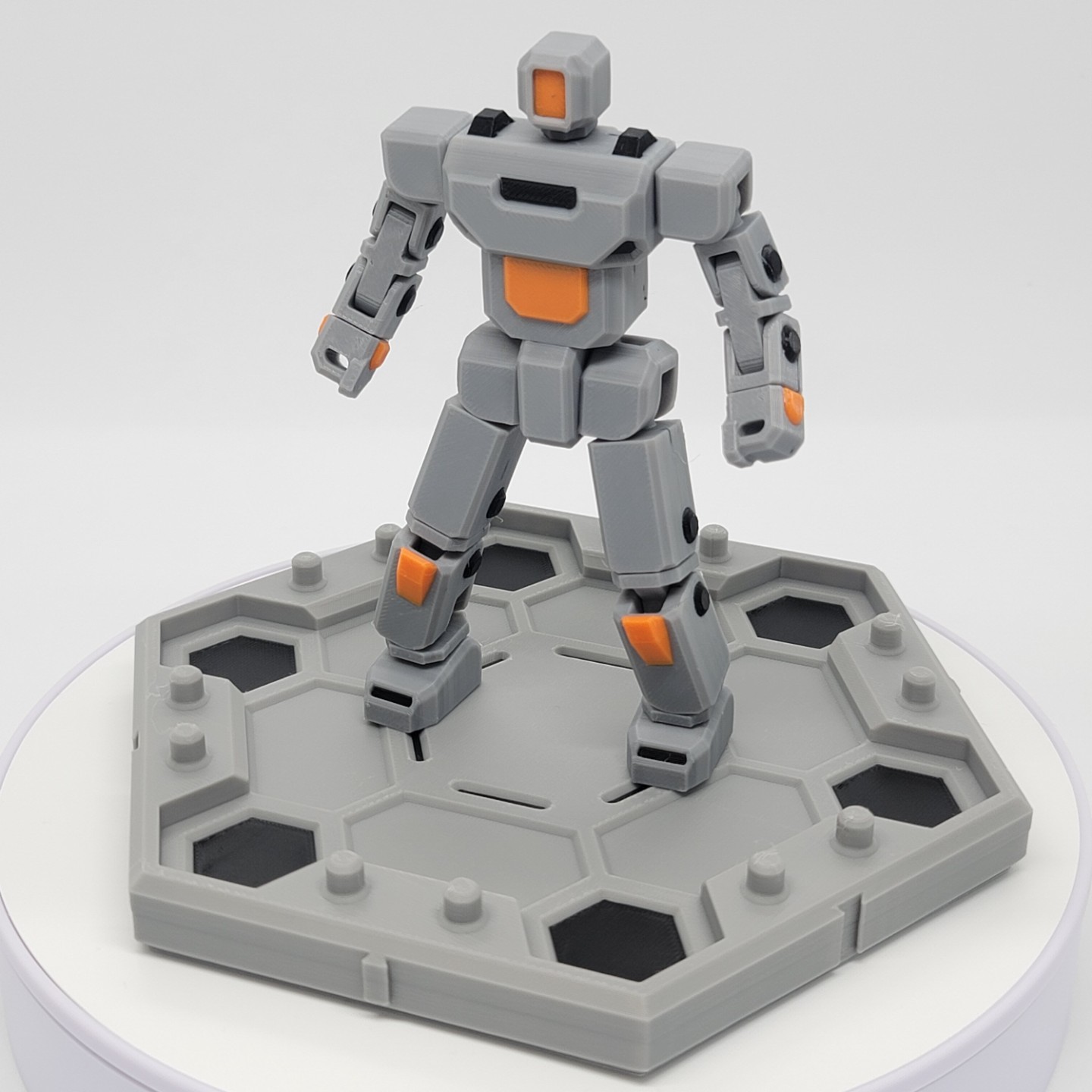 Hexa Base for 1:12 Scale Action Figures | Robot Mech Fortress | 3D Printed Toy