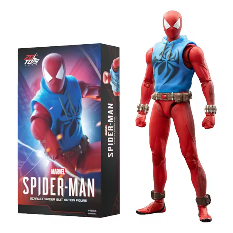 New ZD Toys Spider-Man Scarlet Spider 1/10 Collectible 7in Action Figure Boxed
