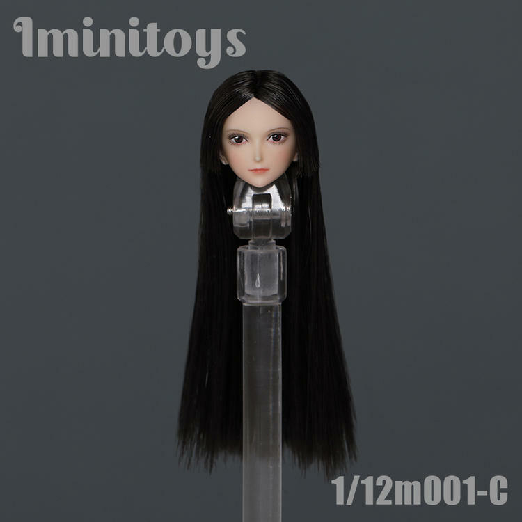 Iminitoys 1/12 M001-C Female Head Sculpt Girl F 6″ Phicen Pale Figure Body Doll