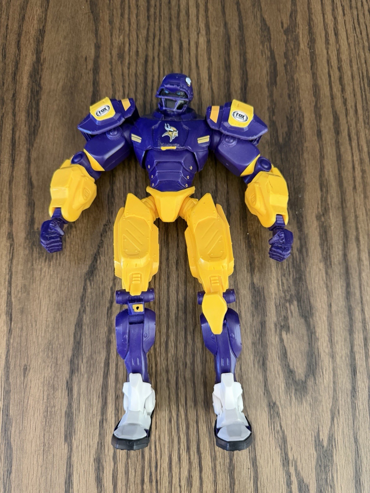 Vikings Football Robot Action Figure 11 in Plastic, Purple/Yellow/White