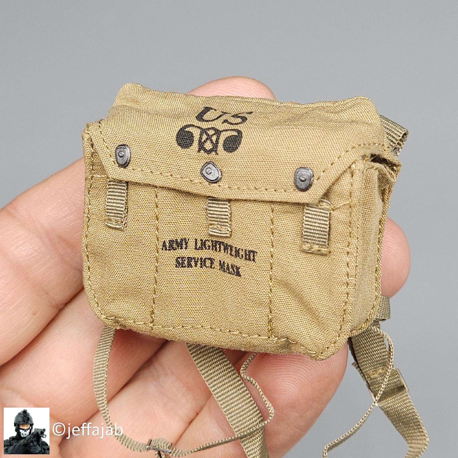 1:6 Ujindou WWII The Big Red One US Army Lightweight Gas Mask Bag for 12″ Figure