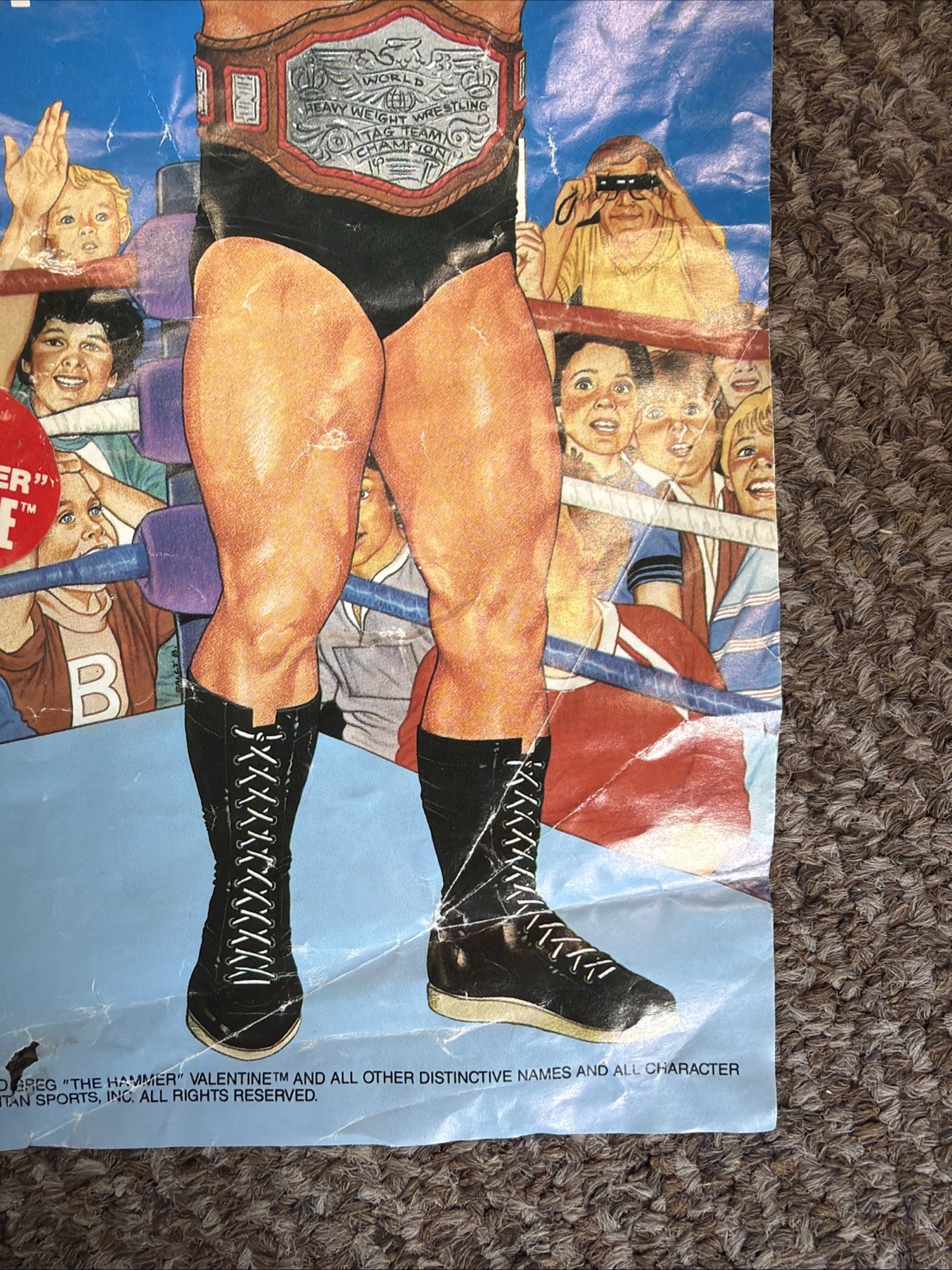 WWF LJN Dream Team Poster Beefcake/Valentine Titan Sports Vintage 1985