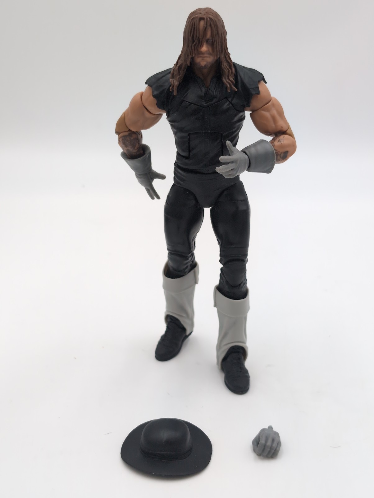 WWE RAW 30th Anniversary Elite Collection Undertaker 2022 From 3 Pack Hat + Hand